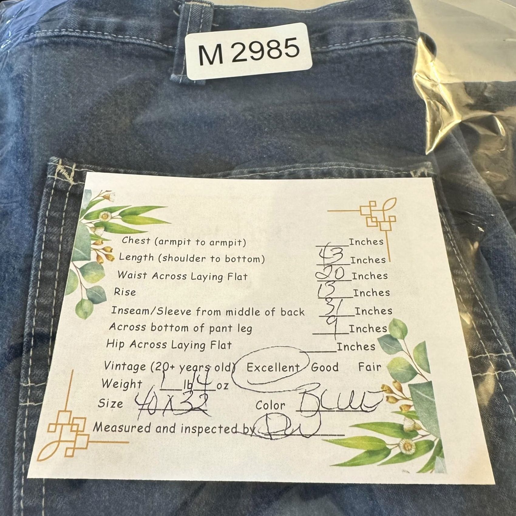 Carhartt VINTAGE Carhartt Jeans Mens 40x32 Blue Dungaree Fit Carpenter Denim Work Utility Zip Fly Size US 40 / EU 56 - 6 Thumbnail