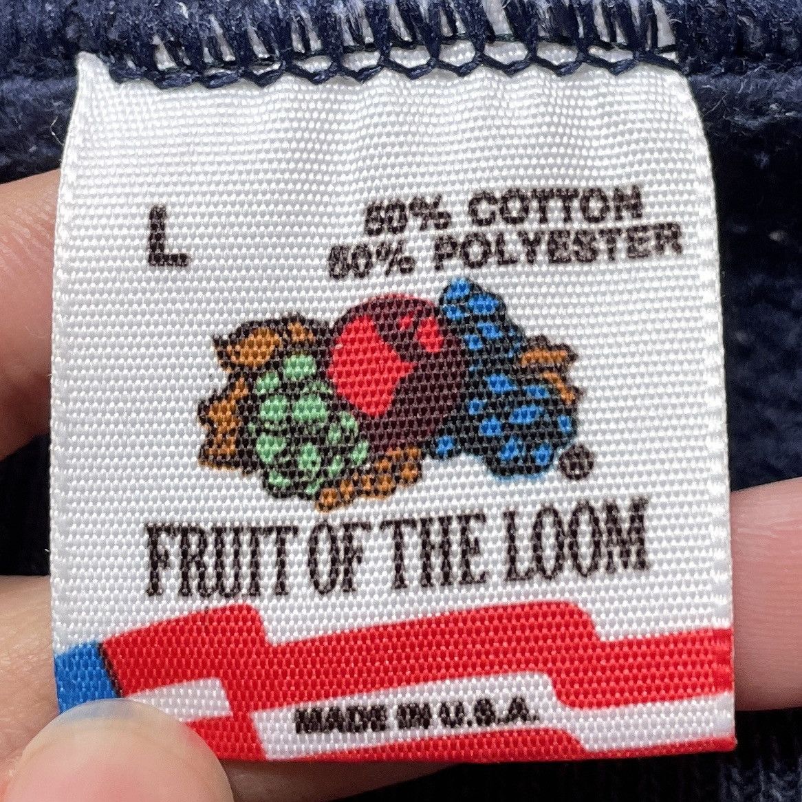 Fruit Of The Loom × Vintage Vintage Brand Fruit of The Loom Sweatshirt 1990s Size US L / EU 52-54 / 3 - 10 Thumbnail