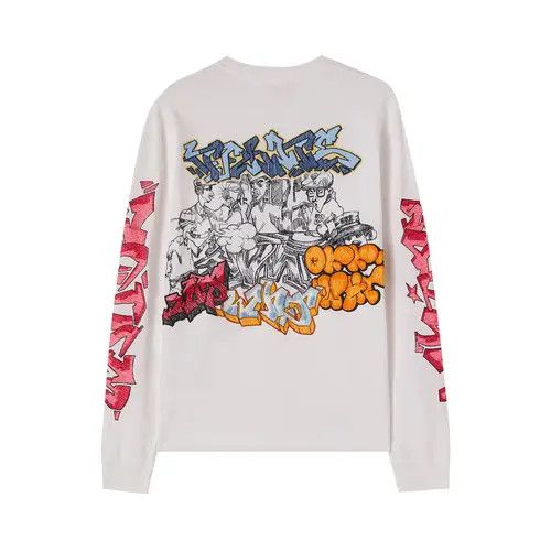 Off-White o1mle1124 Skate Long Sleeve T-Shirt in White/Red Size US XS / EU 42 / 0 - 2 Thumbnail