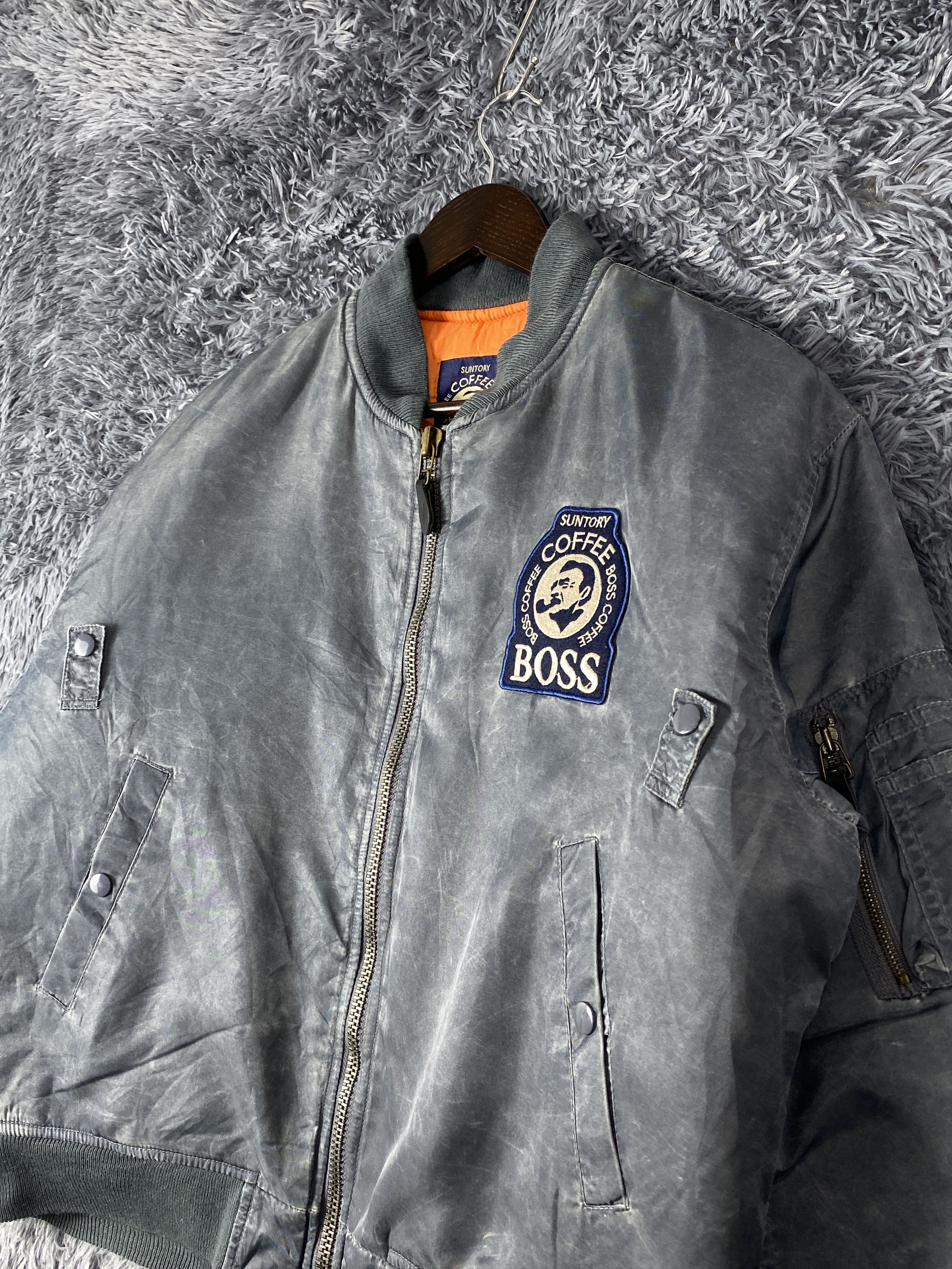 Japanese Brand Vintage Suntory Coffee Boss Sun Faded Bombers Jacket K0089 Size US L / EU 52-54 / 3 - 2 Thumbnail