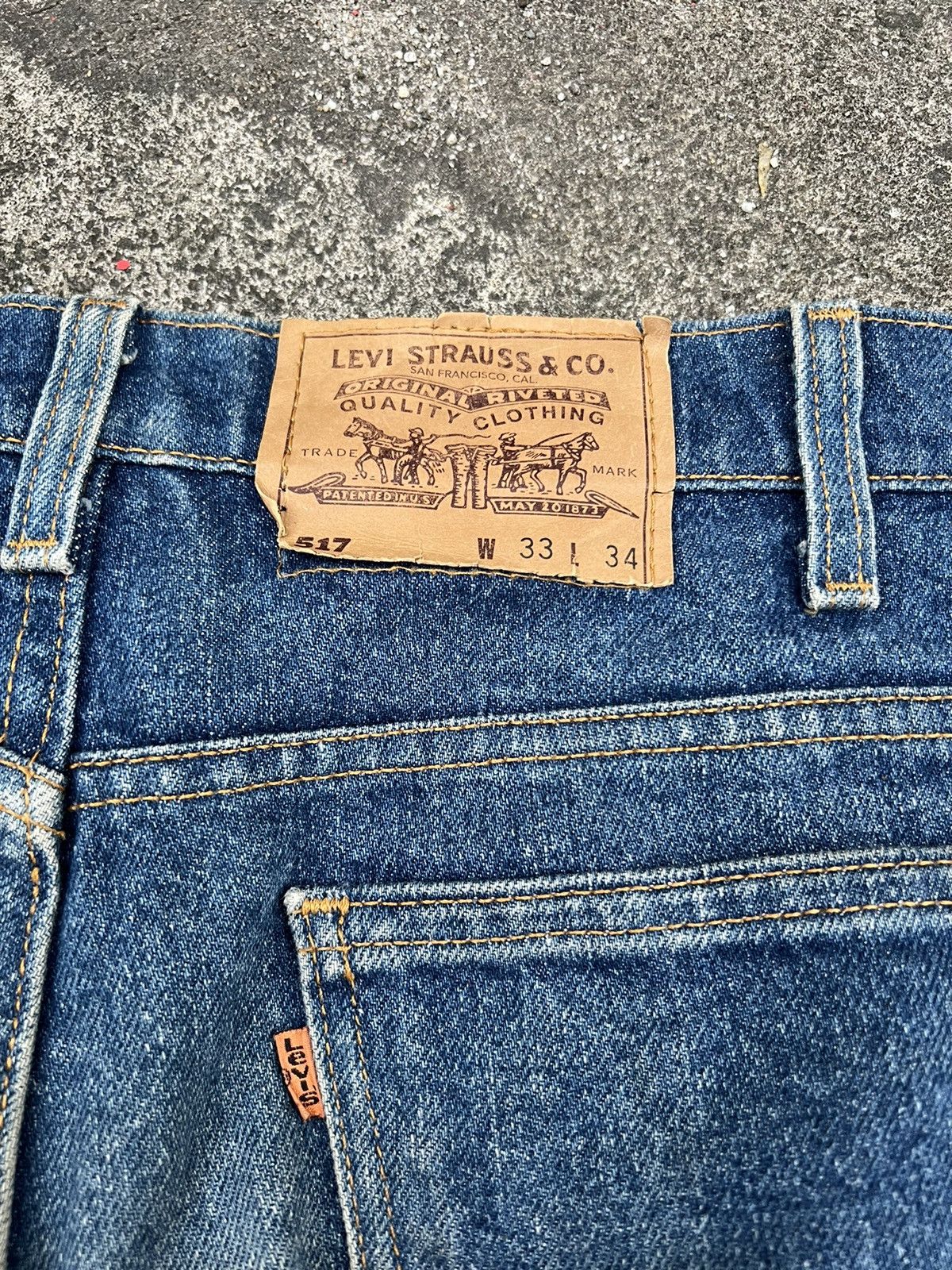Levi's 💥FLARE💥 VTG 90’S LEVIS 517 DISTRESSED JEANS VERY RARE Size US 32 / EU 48 - 17 Thumbnail