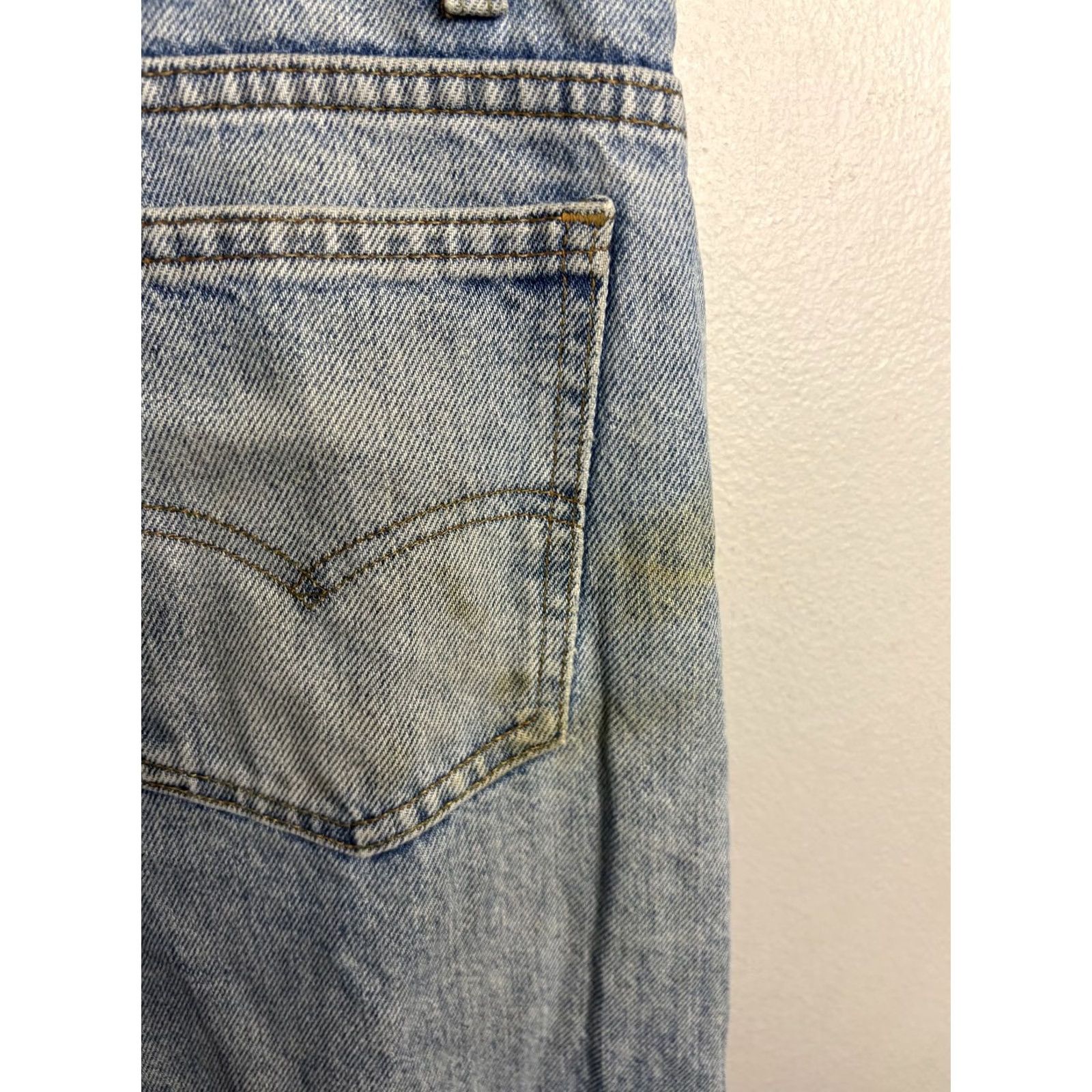 Levi's Levi's 501 Jeans Mens 30x25 Blue Light Wash Denim Button Fly Straight Leg Red Tab Size US 30 / EU 46 - 3 Thumbnail