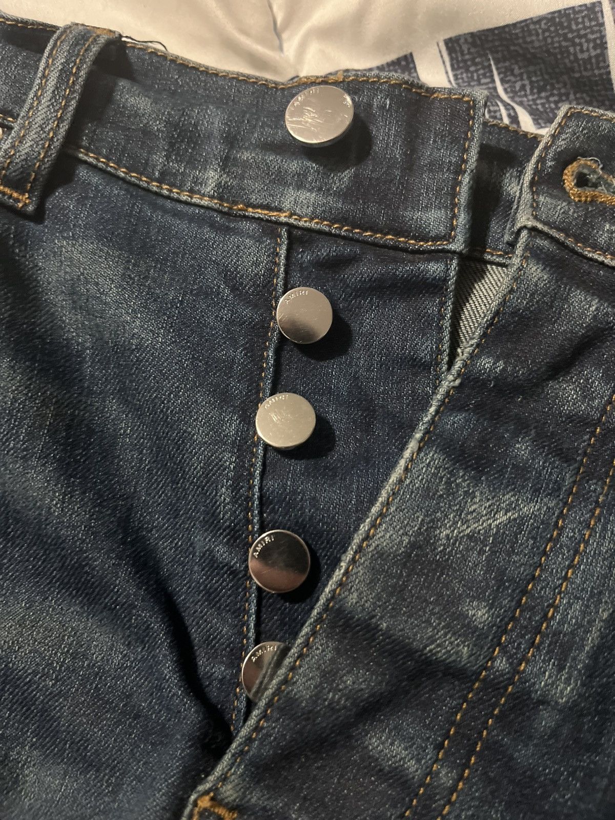 Amiri Amiri Mx1 Indigo Red Patch Size US 31 - 8 Thumbnail