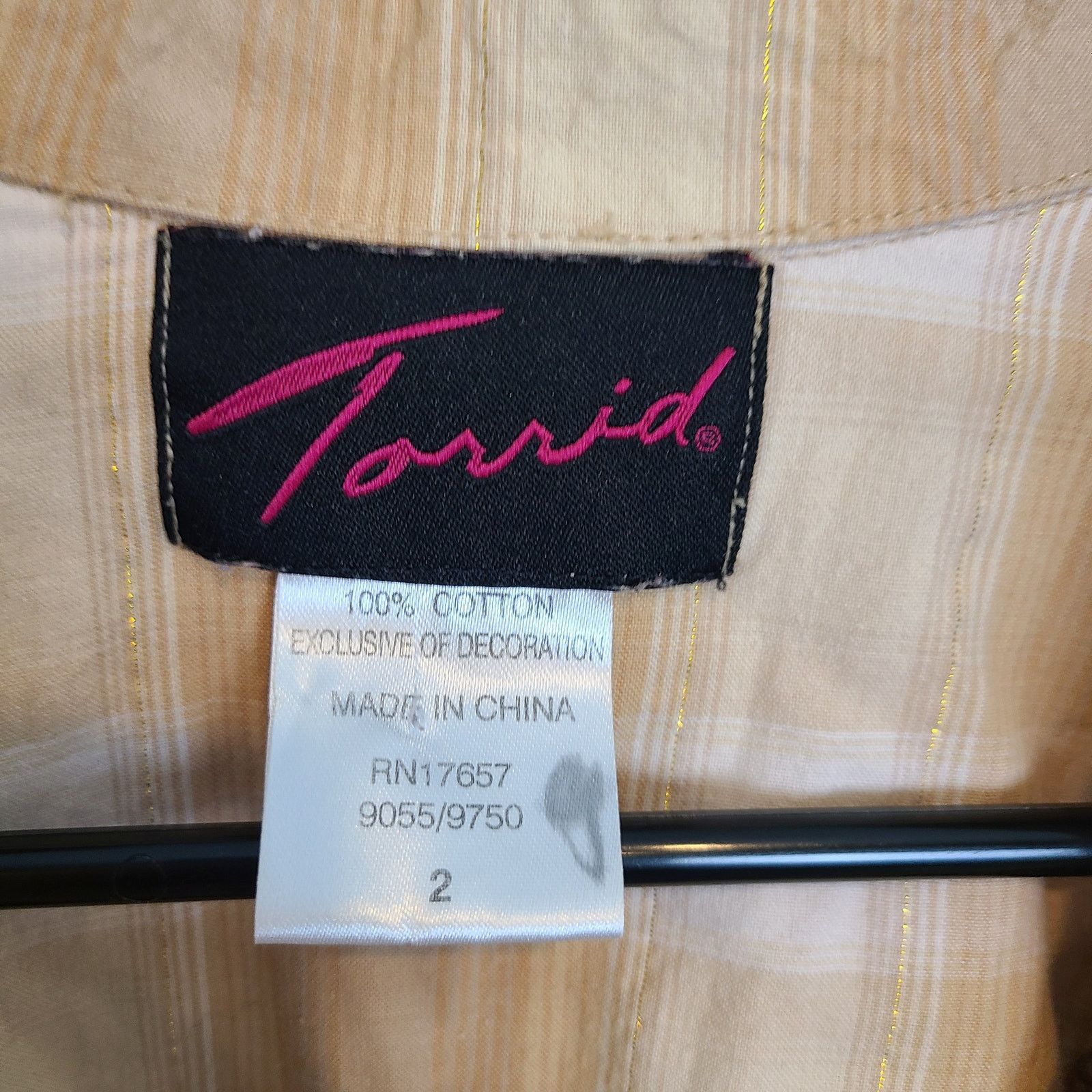 Corridor Torrid Top 2X Plaid Western Shirt Pearl Snap Country Cowgirl Size XXL / US 16-18 / IT 52-54 - 6 Thumbnail