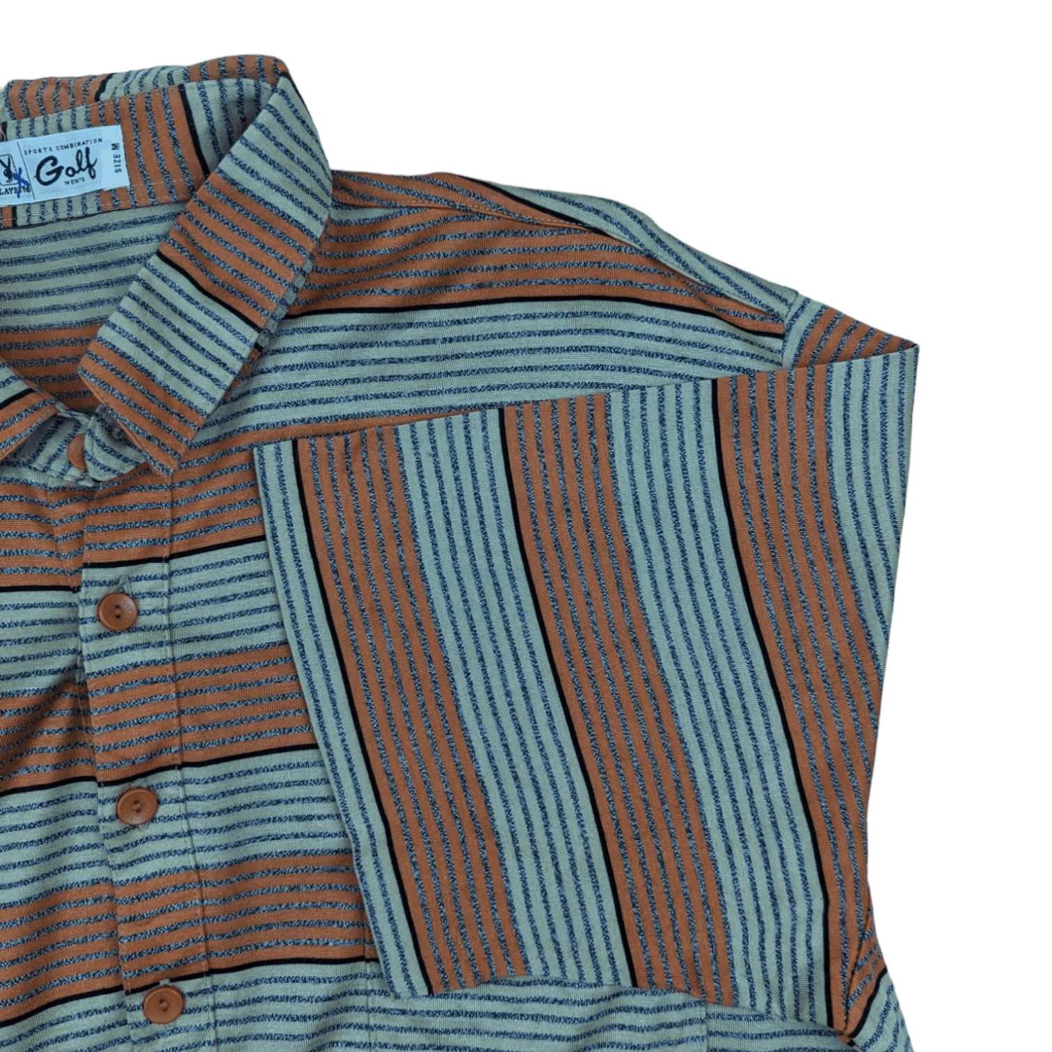 Playboy × Vintage Vintage 80's PLAYBOY Golf Striped Polo Shirt Size US M / EU 48-50 / 2 - 8 Thumbnail