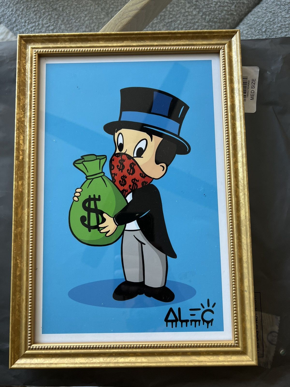 Alec Monopoly Alec Monopoly RARE PRINT IN FRAME AND SPECIAL GLASS Grailed