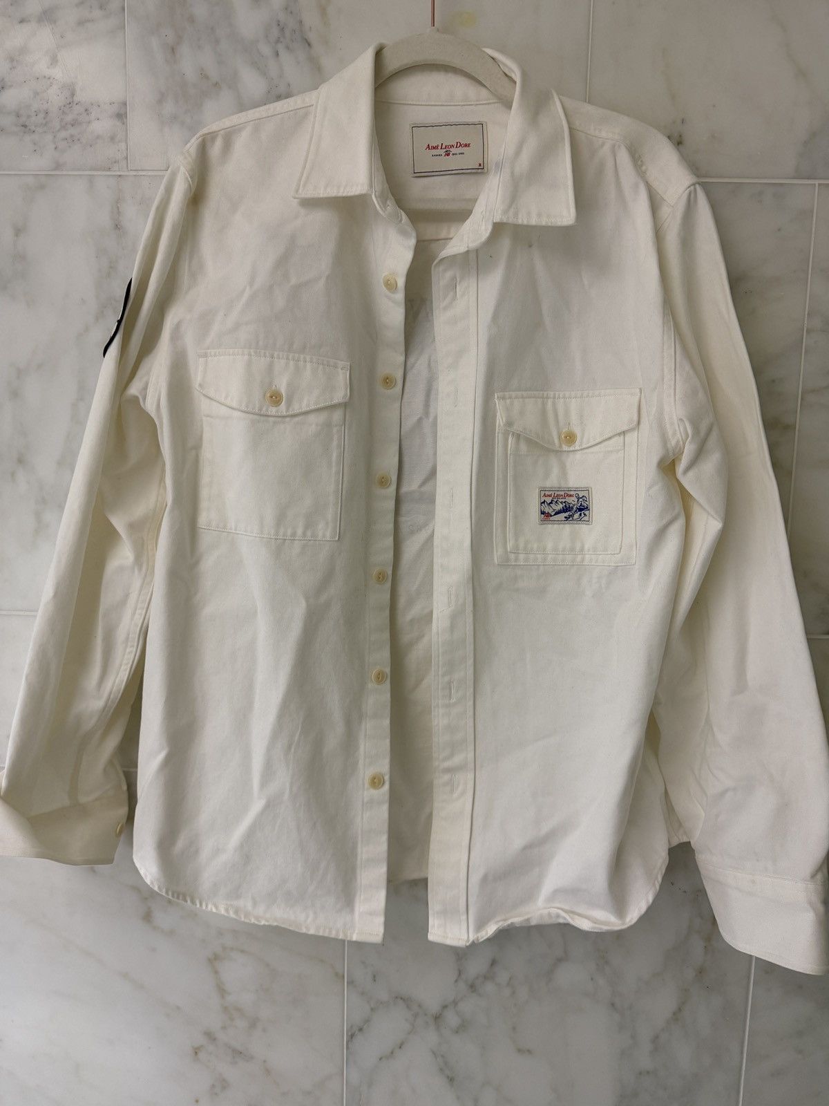 Aime Leon Dore × New Balance Aimé Leon Dore x New Balance Brushed Cotton White Overshirt Size US M / EU 48-50 / 2 - 1 Thumbnail