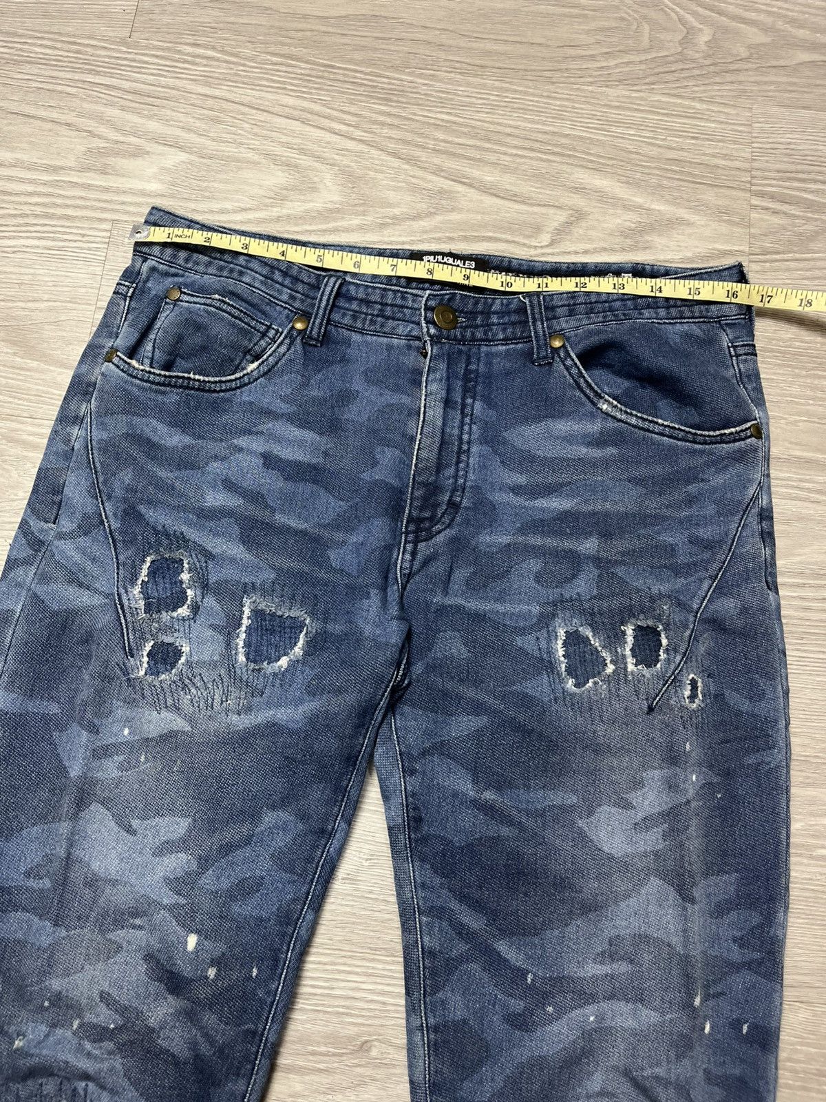 Number (N)ine Number Nine x 1PIU1UGUALE3 Distressed Pants Size US 32 / EU 48 - 8 Thumbnail
