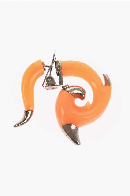 Metal and Resin FLAMES Single Earring