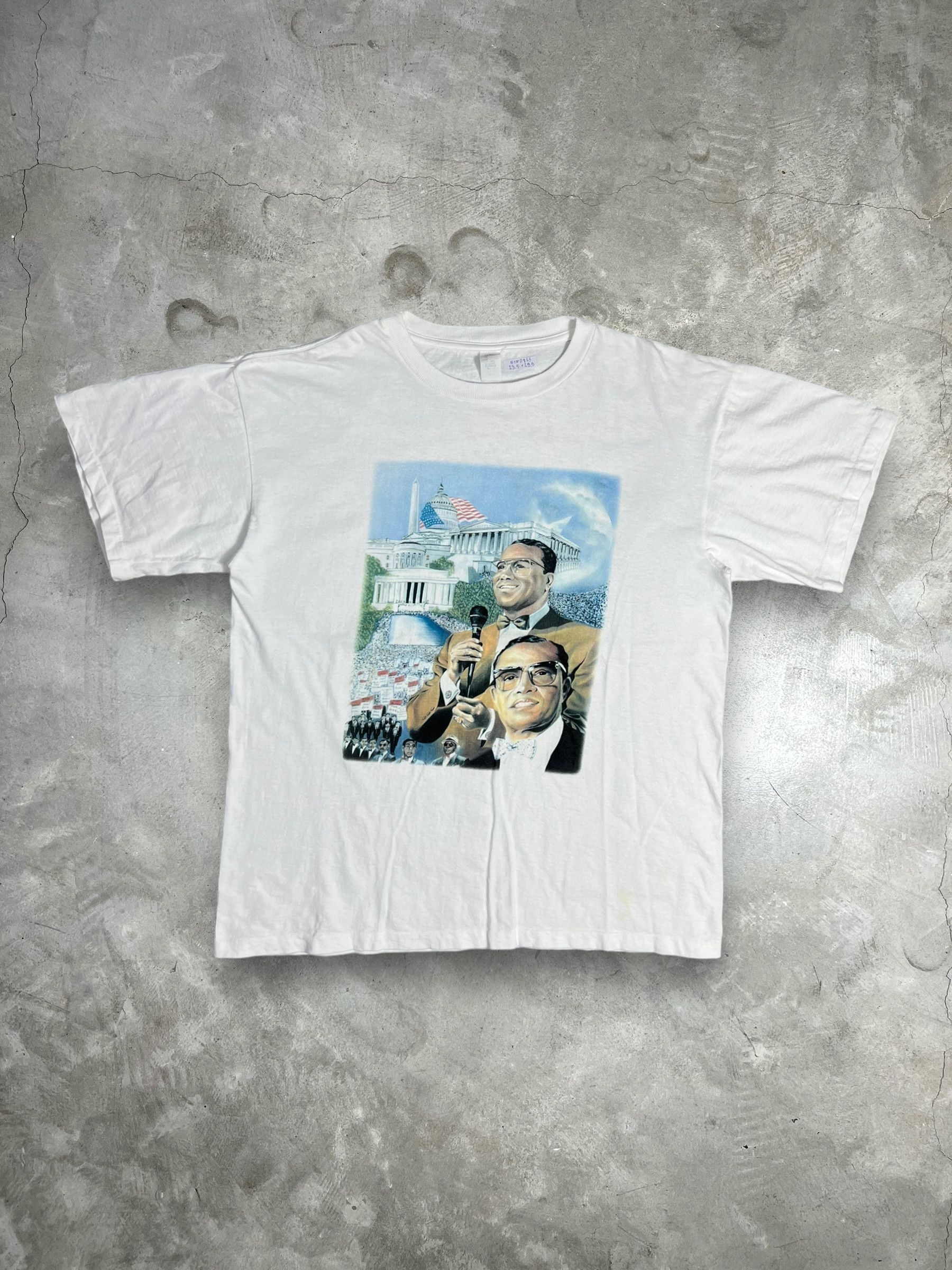 Rap Tees Vintage 90s Million Man March Art Tee (XL) GTMD855 Size US XL / EU 56 / 4 - 1 Thumbnail