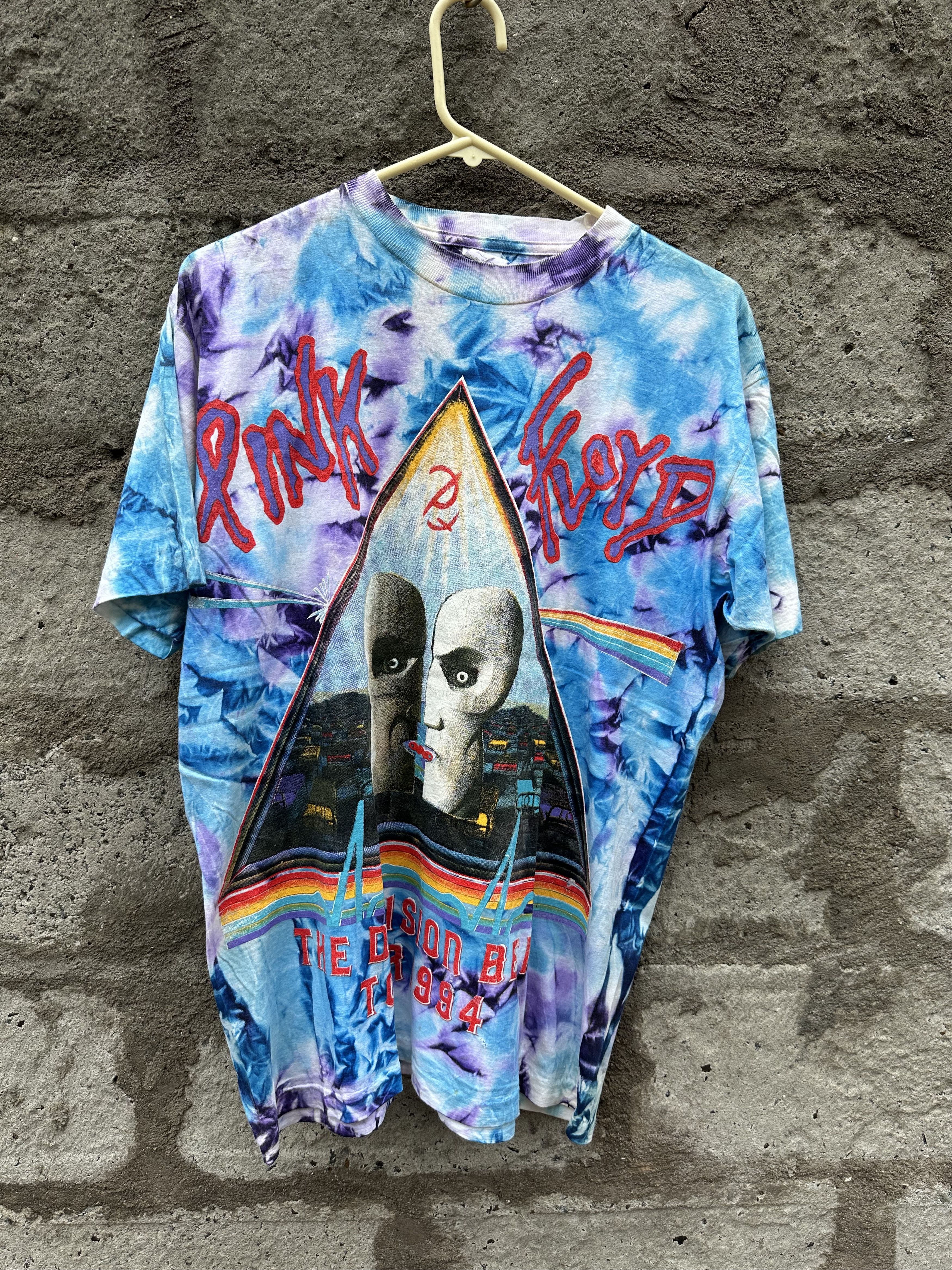 Pink Floyd Vintage 90s Pink Floyd Tie-Dye T-Shirt – The Division Bell Size US XL / EU 56 / 4 - 1 Thumbnail