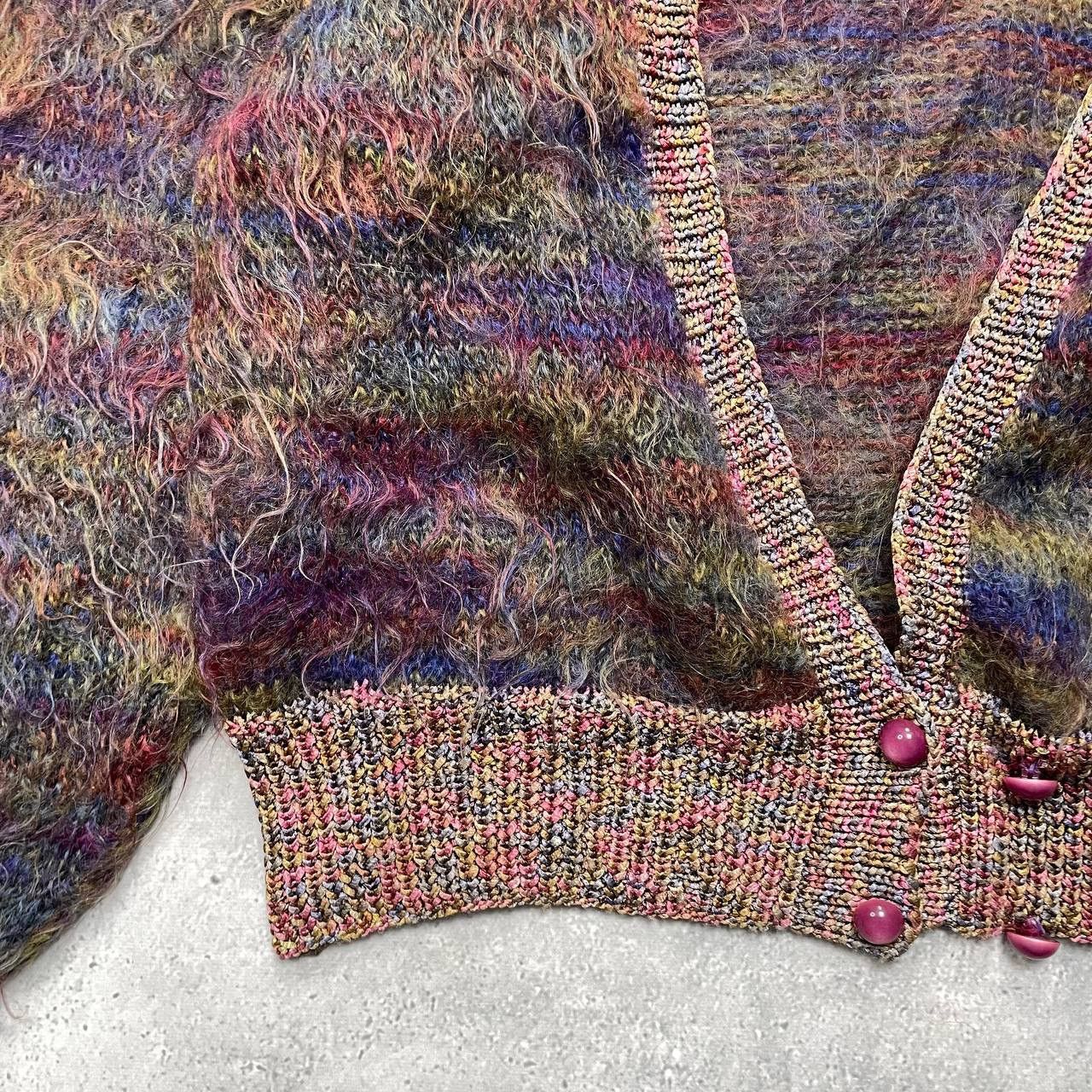 Vintage Vintage 90s Cardigan Two Buttons Faux Mohair Women’s Size L Size L / US 10 / IT 46 - 6 Thumbnail