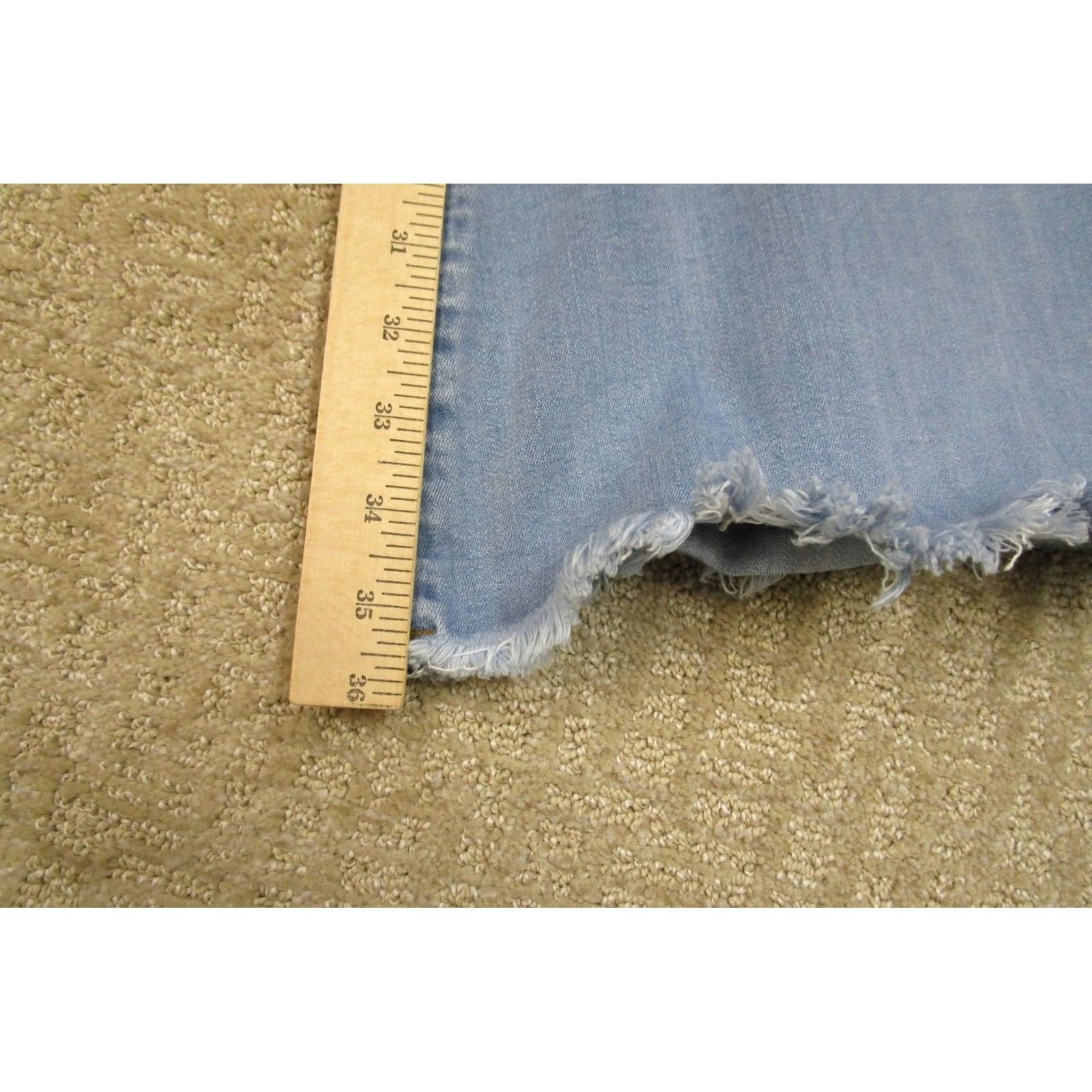 Vintage Vibrant Jeans Women 26 Blue High Rise Flared Bell Bottom Distressed 5-Pocket Denim Cotton Spandex Logo Swirl Sunrise 90s Womens Size 26" / US 2 / IT 38 - 7 Thumbnail