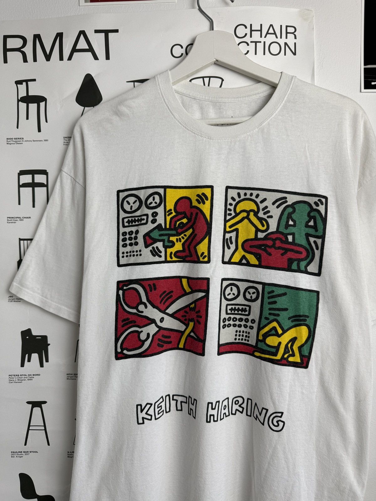 Keith Haring × Vintage Keith haring printed t-shirt M merch art usa New York retro Size US M / EU 48-50 / 2 - 3 Thumbnail