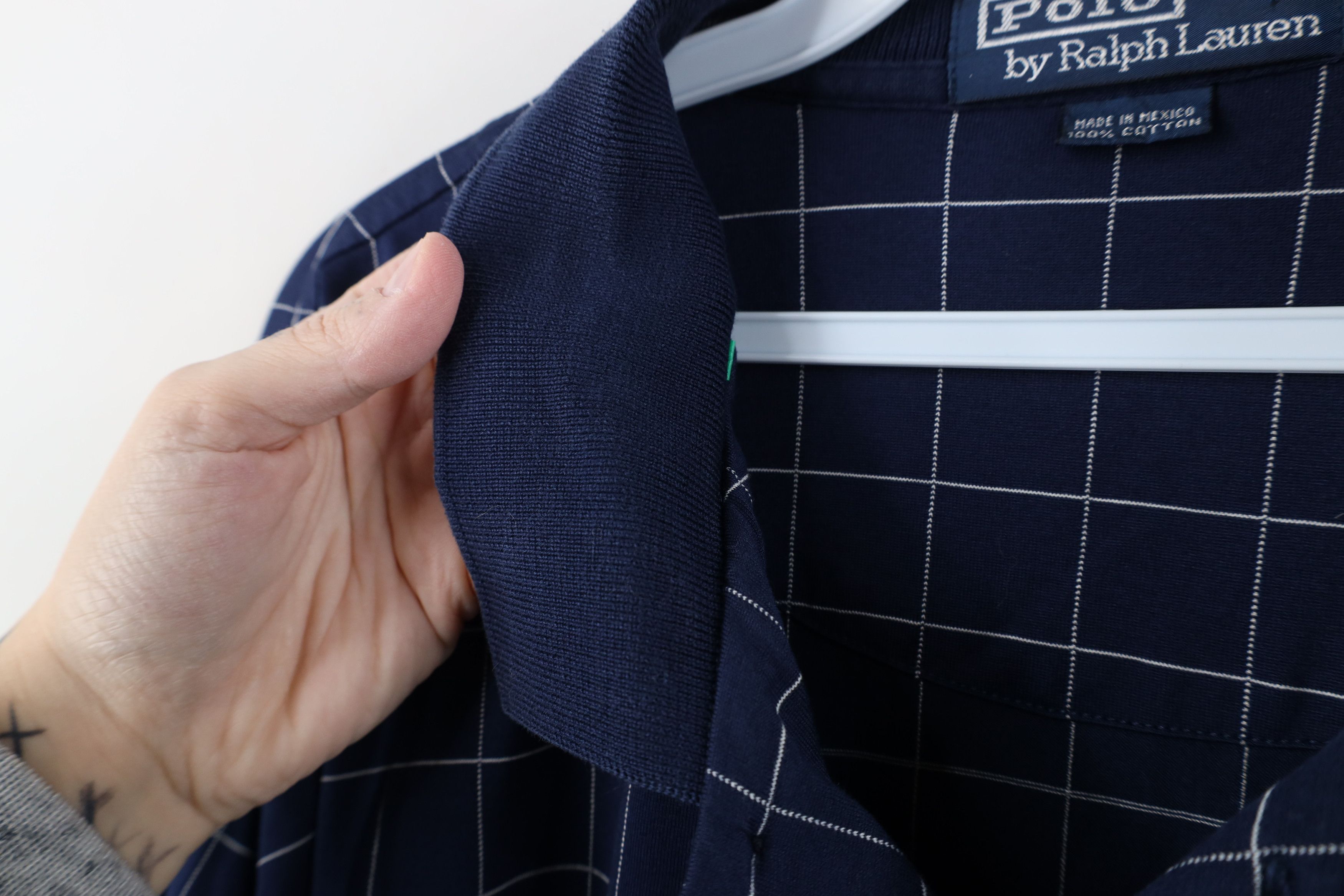 Ralph Lauren Vintage 90s Ralph Lauren Knit Long Sleeve Rugby Polo Plaid Size US XXL / EU 58 / 5 - 9 Thumbnail