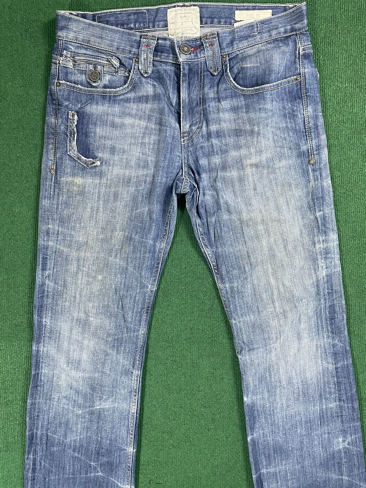 Japanese Brand Vintage Taverniti Flair Cut Jeans Size US 34 / EU 50 - 4 Thumbnail
