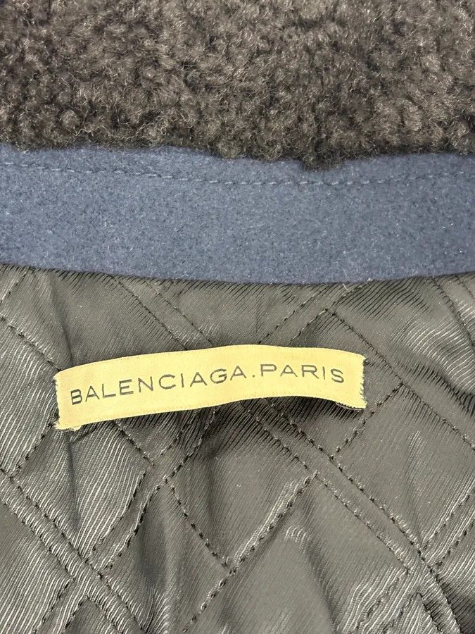 Balenciaga FW2007 Balenciaga Navy Wool Shearling Peacoat Jacket Size M / US 6-8 / IT 42-44 - 10 Thumbnail