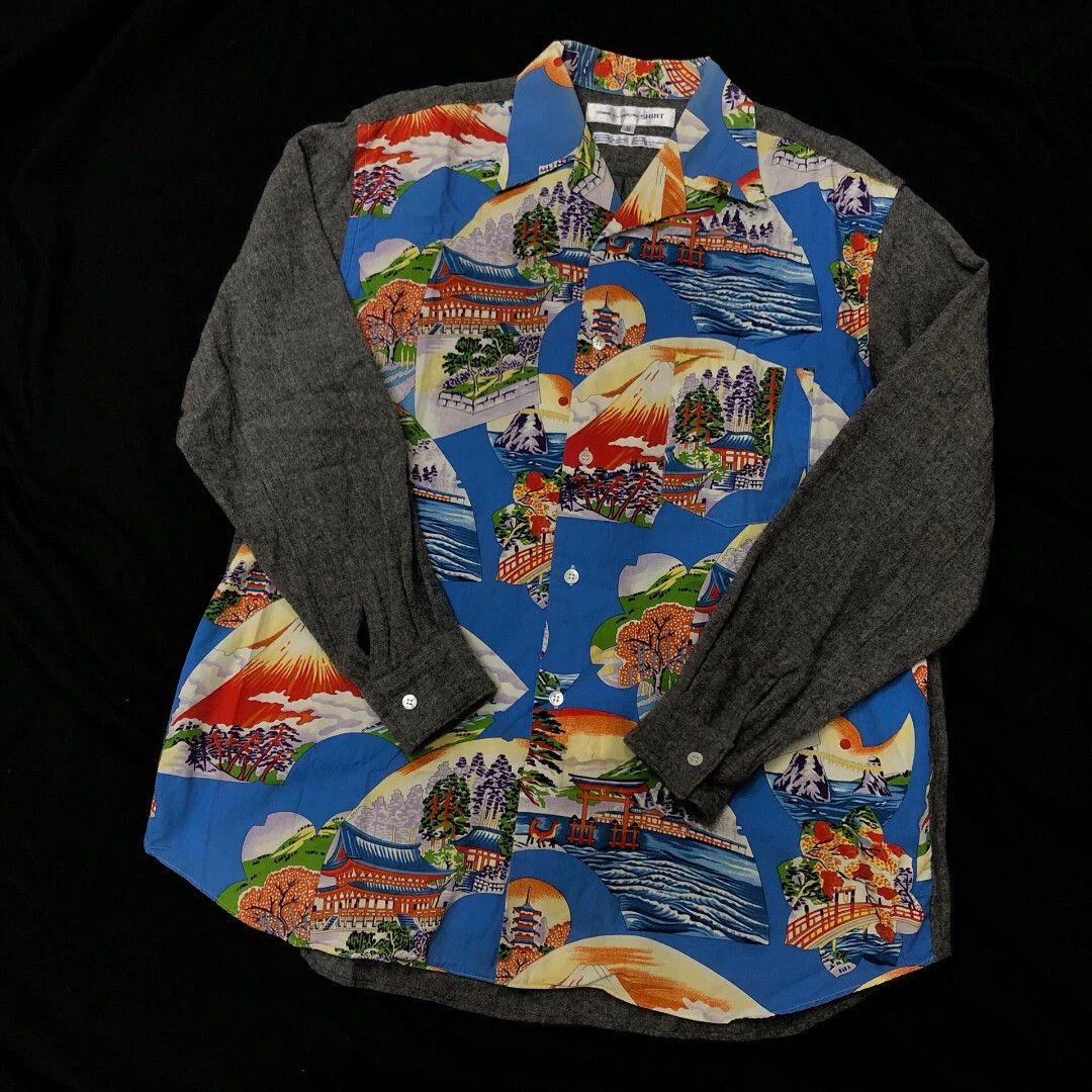 Comme des Garcons CDG 99aw Mount Fuji Felted Wool Shirt (M) Size US M / EU 48-50 / 2 - 2 Thumbnail