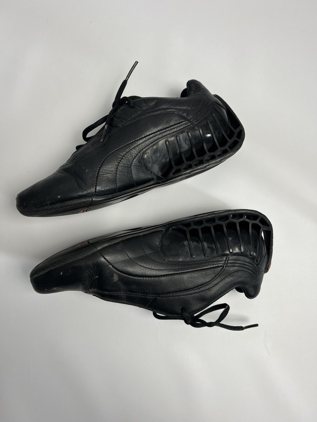 Puma Puma Structure Cat Low Trainers – Black Leather / Vintage Size US 8 / IT 38 - 2 Thumbnail