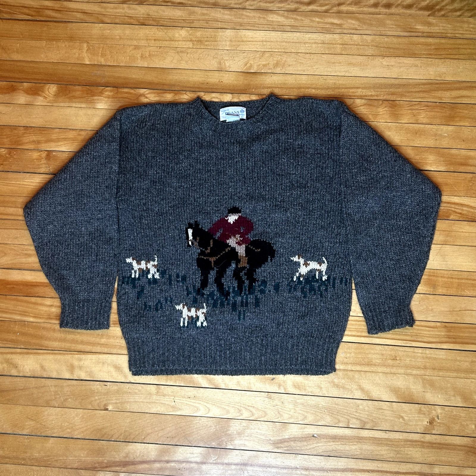 Vintage Deans Of Scotland Grey Shetland Wool Crewneck Large Size US L / EU 52-54 / 3 - 2 Thumbnail
