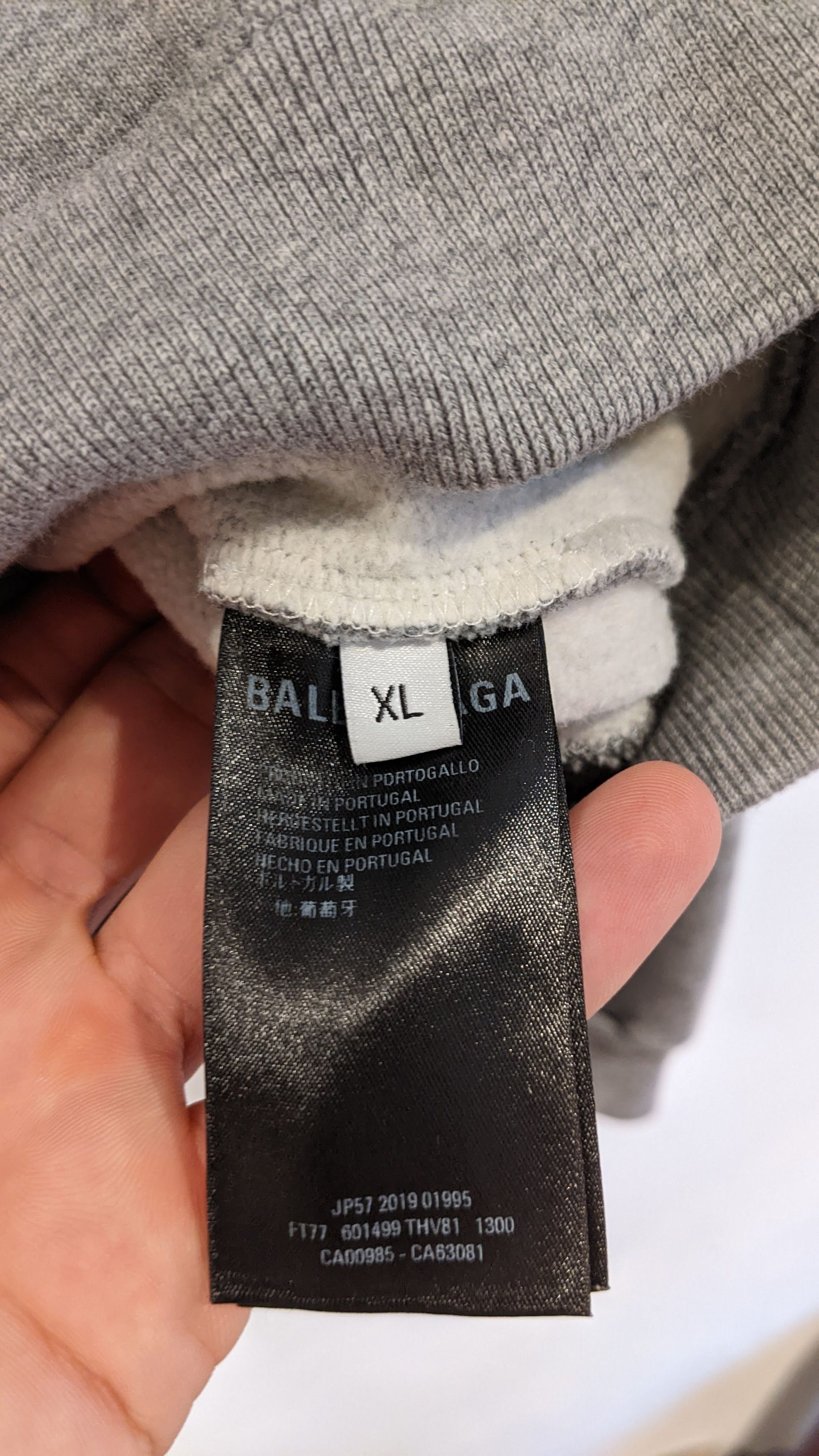 Balenciaga Balenciaga Grey Cropped Hoodie Size US XL / EU 56 / 4 - 6 Thumbnail