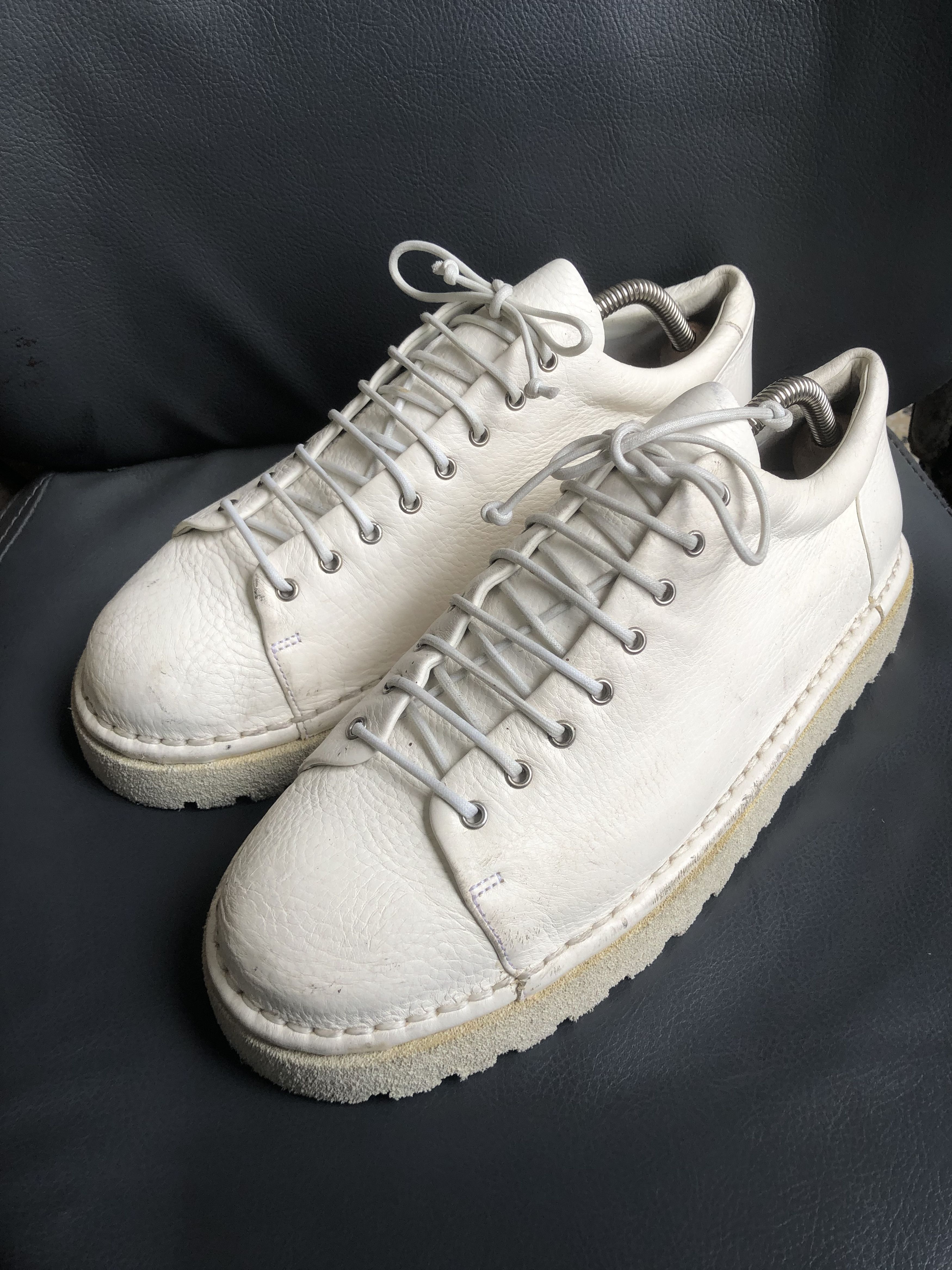 Marsell Marsell white Leather Unisex Darby Shoes Sz39 Made In 🇮🇹 Size US 8 / IT 38 - 1 Thumbnail