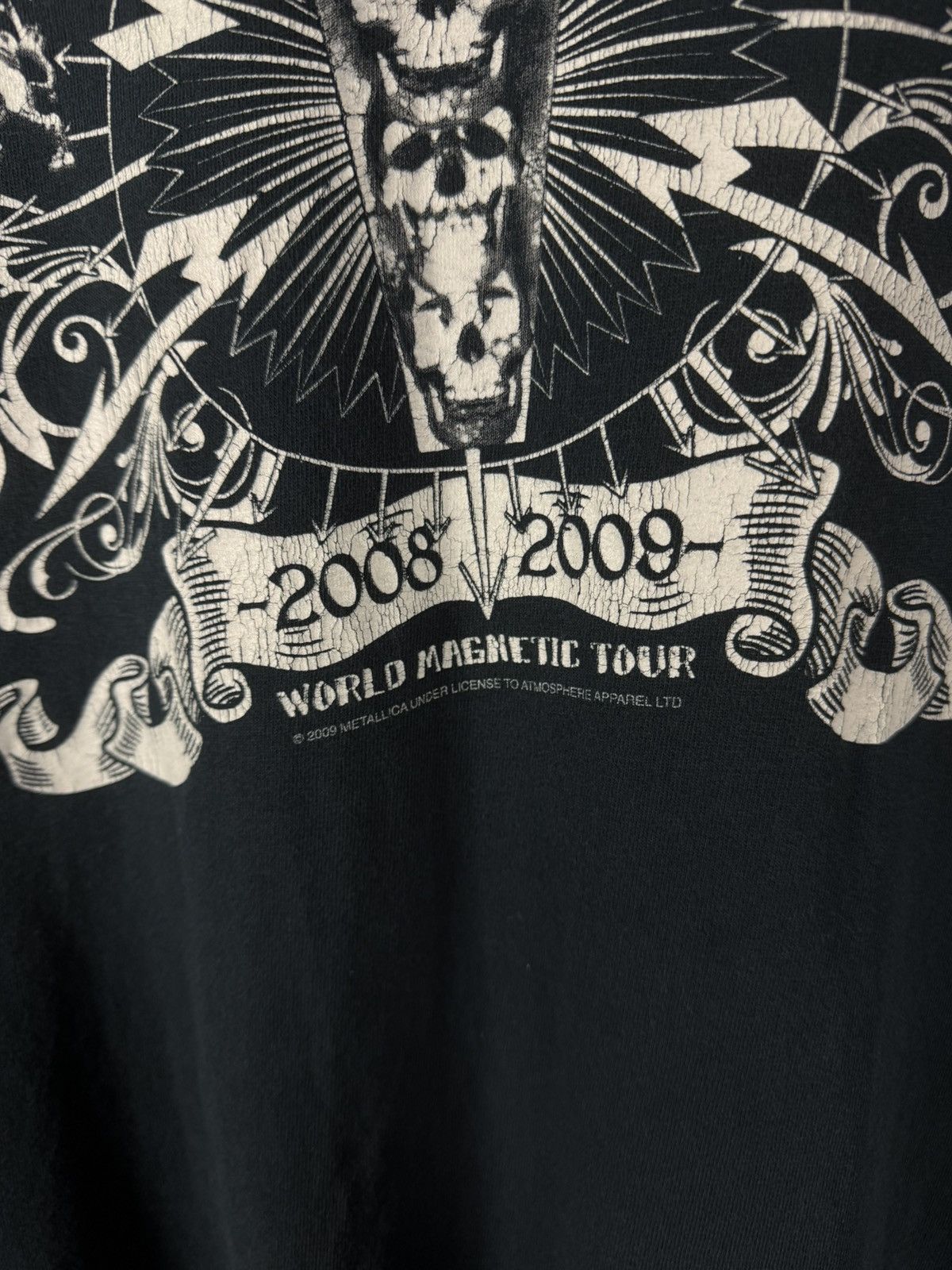 Metallica Metallica 2009 rock band overprinted tour tee Size US L / EU 52-54 / 3 - 5 Thumbnail