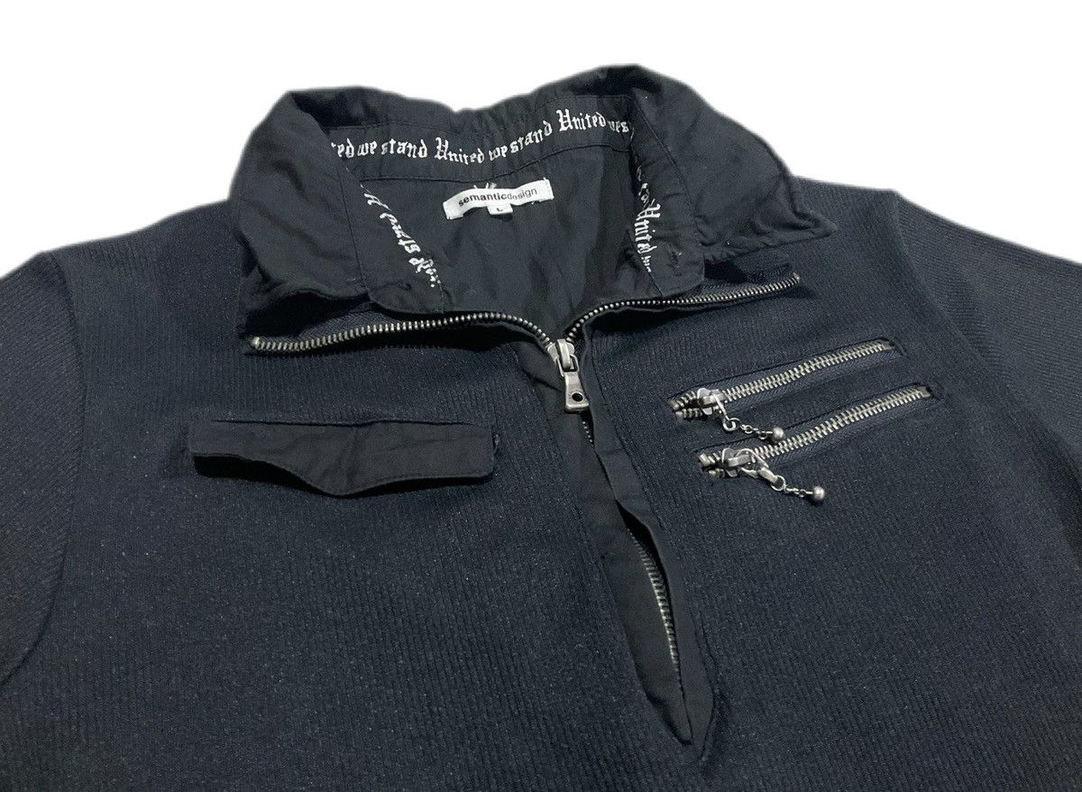 If Six Was Nine × Japanese Brand × semanticdesign 🔥Sidk Y2K Semantic Design Double Collar Zipper Polo Shirt Size US L / EU 52-54 / 3 - 4 Thumbnail