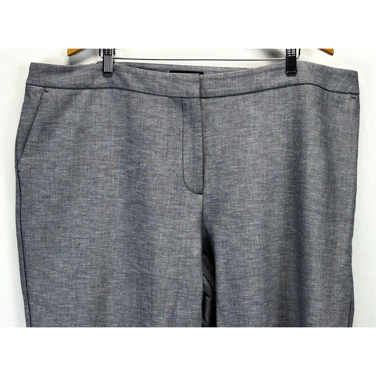Talbots TALBOTS Plus Size 24W Hampshire Ankle Pants Blue with Buttons Womens Size 42" / US 20 - 2 Thumbnail
