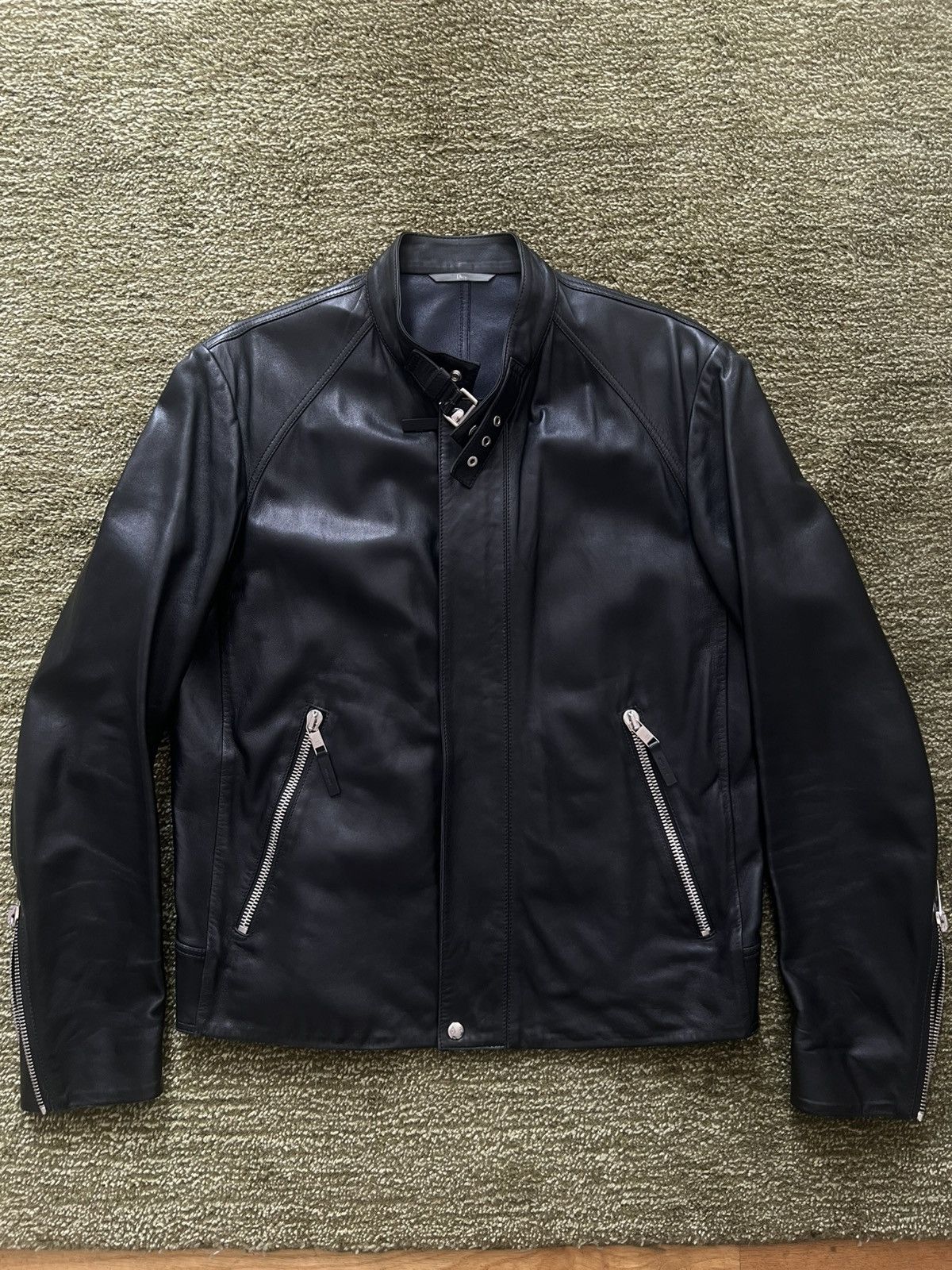 Dior Homme Leather Jacket | Grailed
