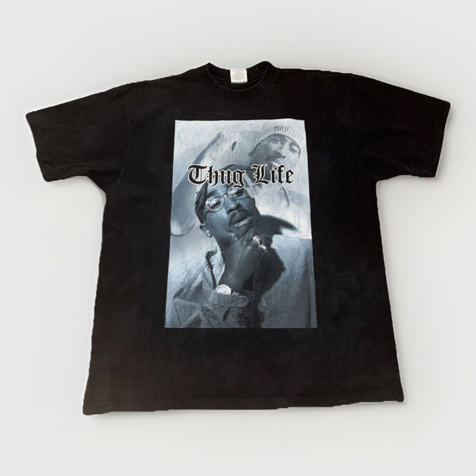 Band Tees × Rap Tees × Vintage Tupac Shakur Thug Life Rap Tee T-Shirt XXL 25x30 Black Size US XXL / EU 58 / 5 - 1 Thumbnail