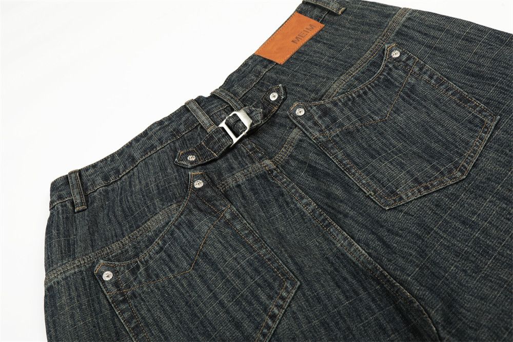 Vintage Men's vintage loose wide-leg striped straight jeans y2k Size US 32 / EU 48 - 5 Thumbnail