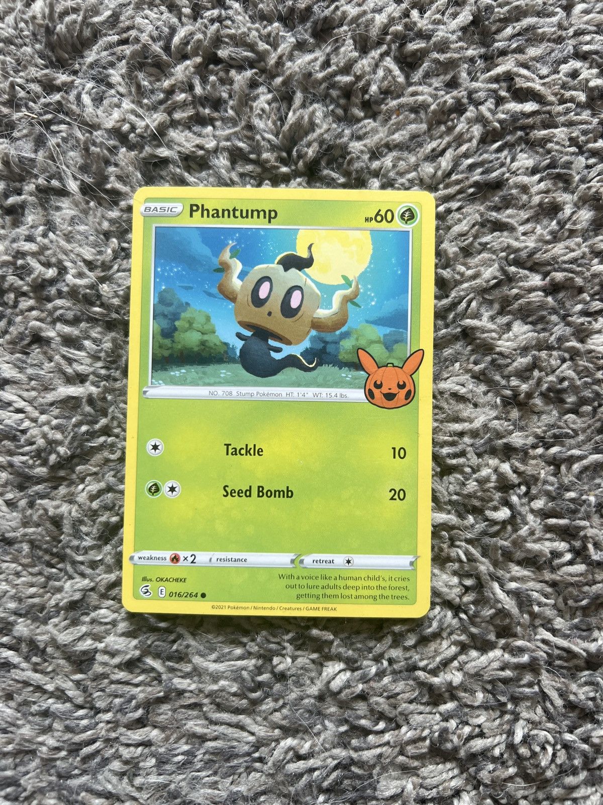 Hypebeast × Nintendo × Pokemon 2021 Pokémon Phantump Basic Card Size ONE SIZE - 1 Thumbnail