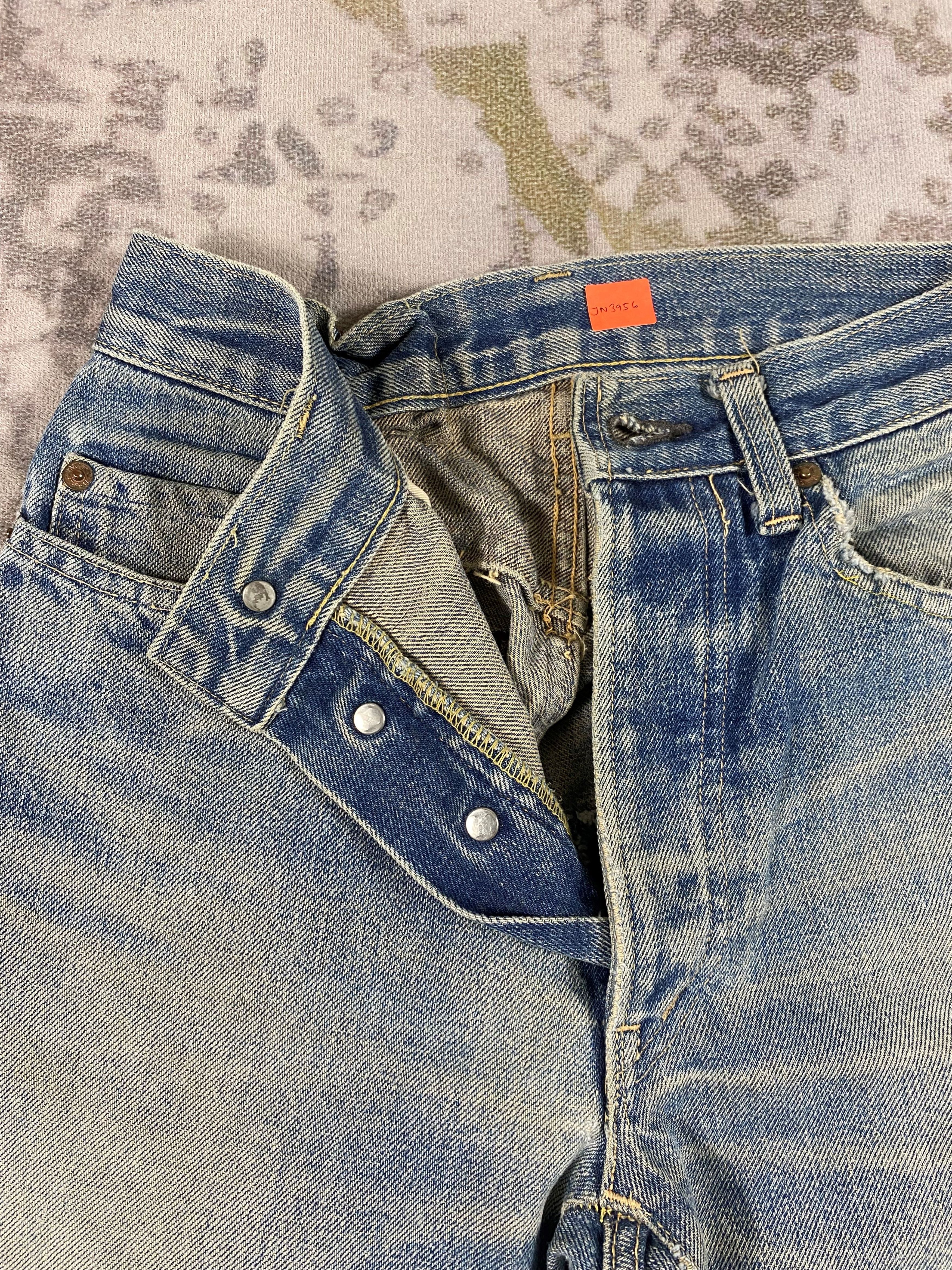 Japanese Brand Redline Distressed Vintage HR Market 24x30.5 Denim-JN3956 Size US 26 / EU 42 - 6 Thumbnail