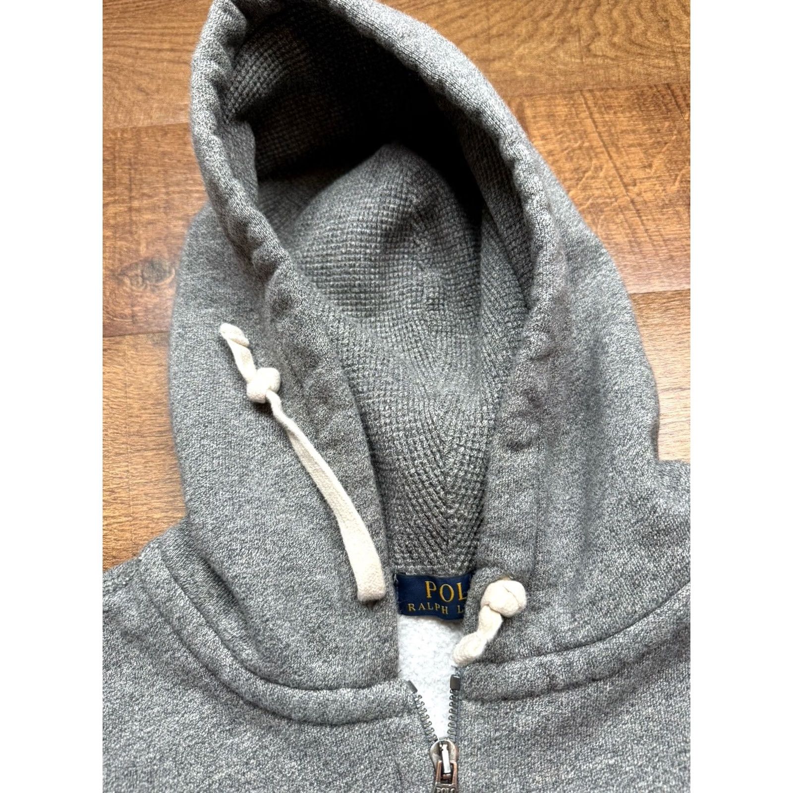 Polo Ralph Lauren Polo Ralph Lauren Hoodie Mens XL Gray Full Zip Waffle Thermal Fleece Sweatshirt Size US XL / EU 56 / 4 - 4 Thumbnail