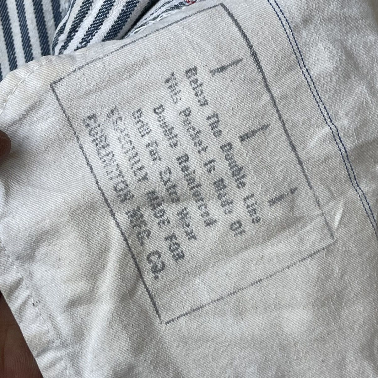 Vintage Vintage 50s Burlington Mfg Co Hickory Stripe Double Knee Size US 43 - 15 Thumbnail