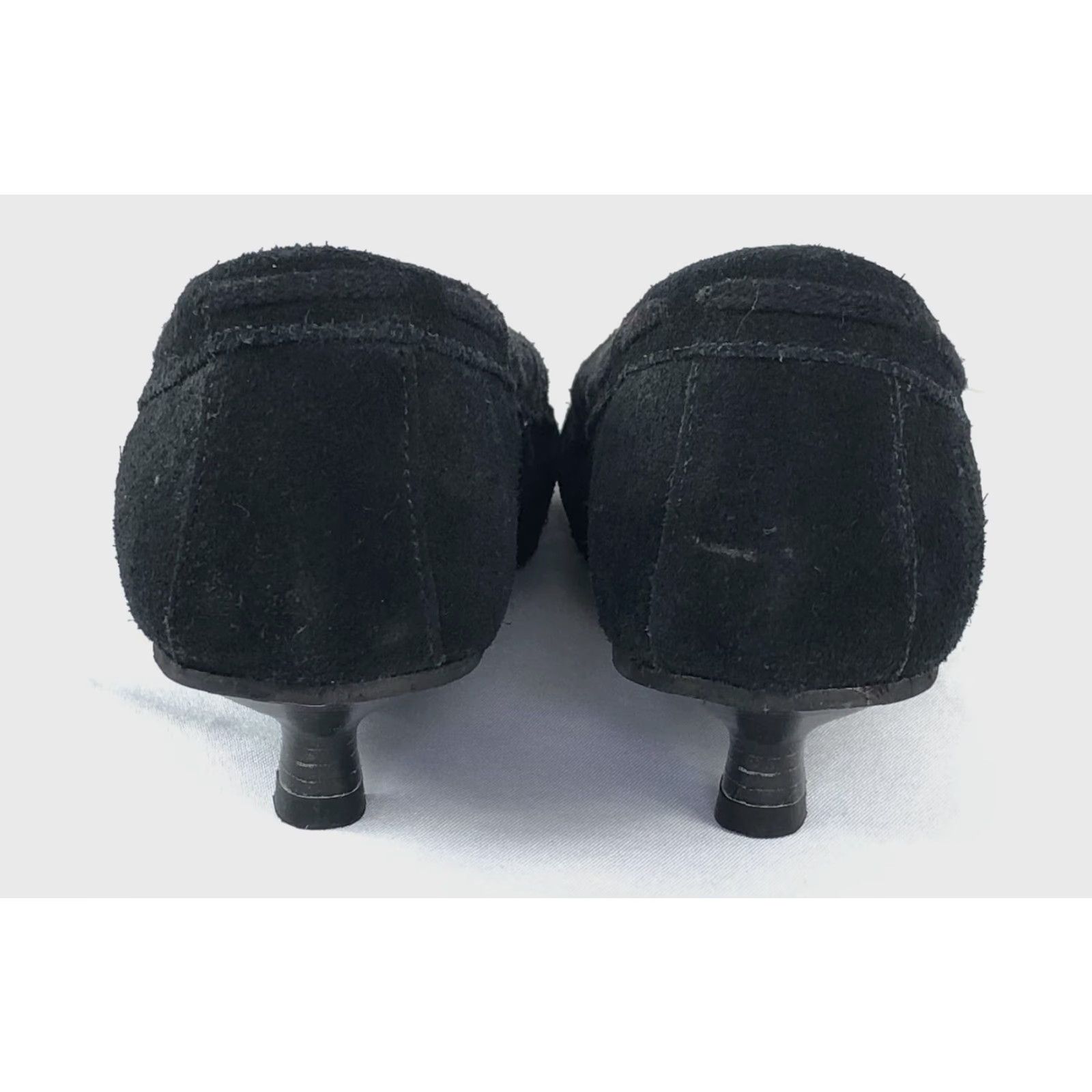 Vintage Dr. Scholls Women Kitten Pump 7m Black Suede Cowhide High Heels Rhinestones Ponyhair Vintage: No Size US 7 / IT 37 - 4 Thumbnail