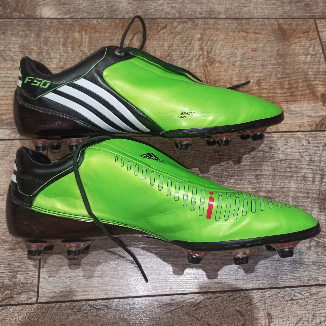 Adidas × Vintage Vintage Adidas F50 Tunit Soccer Cleats Football Boots Green Size US 12.5 / EU 45-46 - 7 Thumbnail