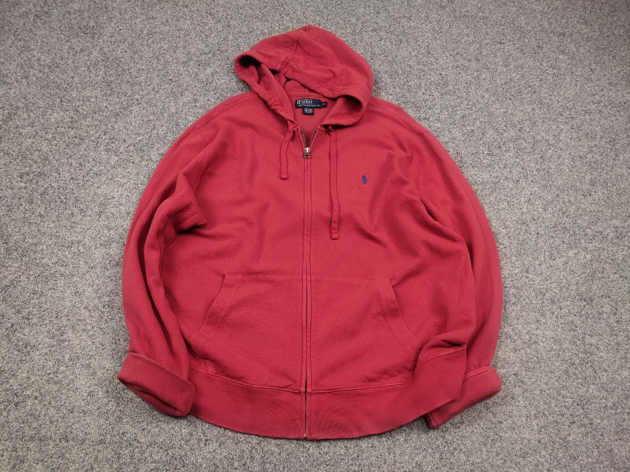 Polo Ralph Lauren Polo Ralph Lauren Vintage Light Red Zip Hoodie Y2k Style Size US XL / EU 56 / 4 - 2 Thumbnail