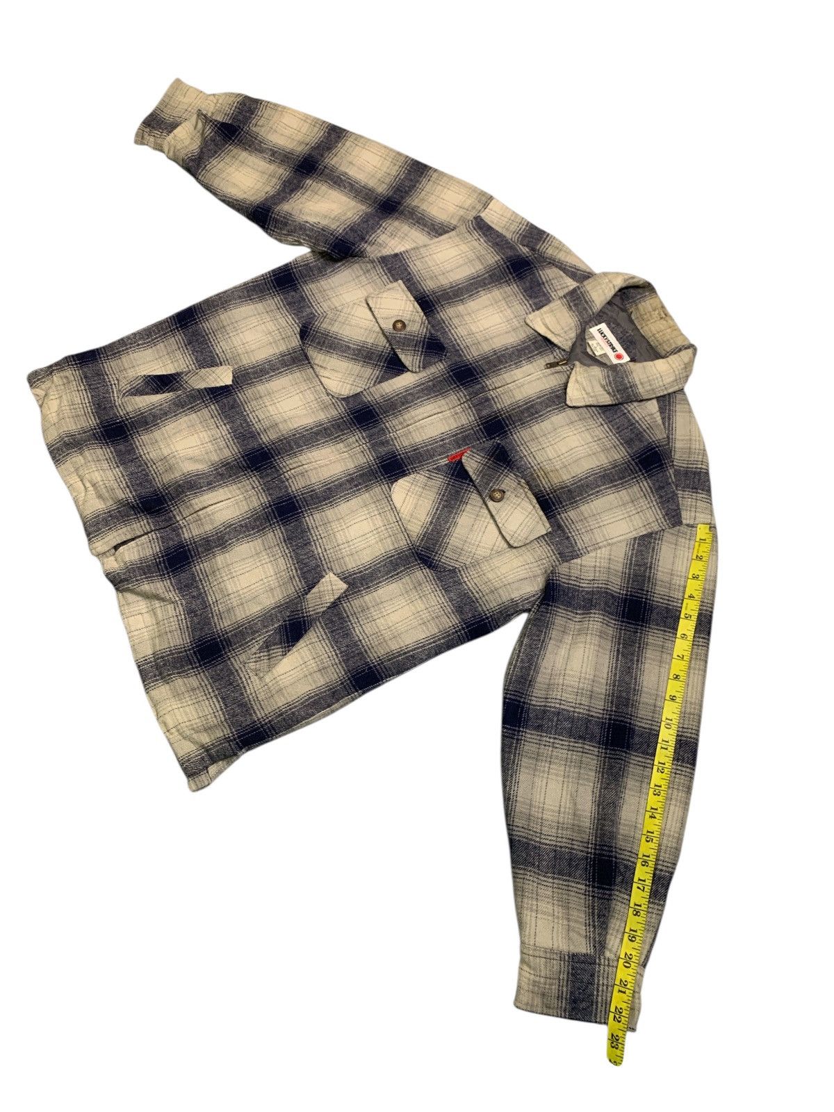 Japanese Brand Rare Design Vintage Lucky Strike Flannel Zipper Light Jacket Size US L / EU 52-54 / 3 - 13 Thumbnail