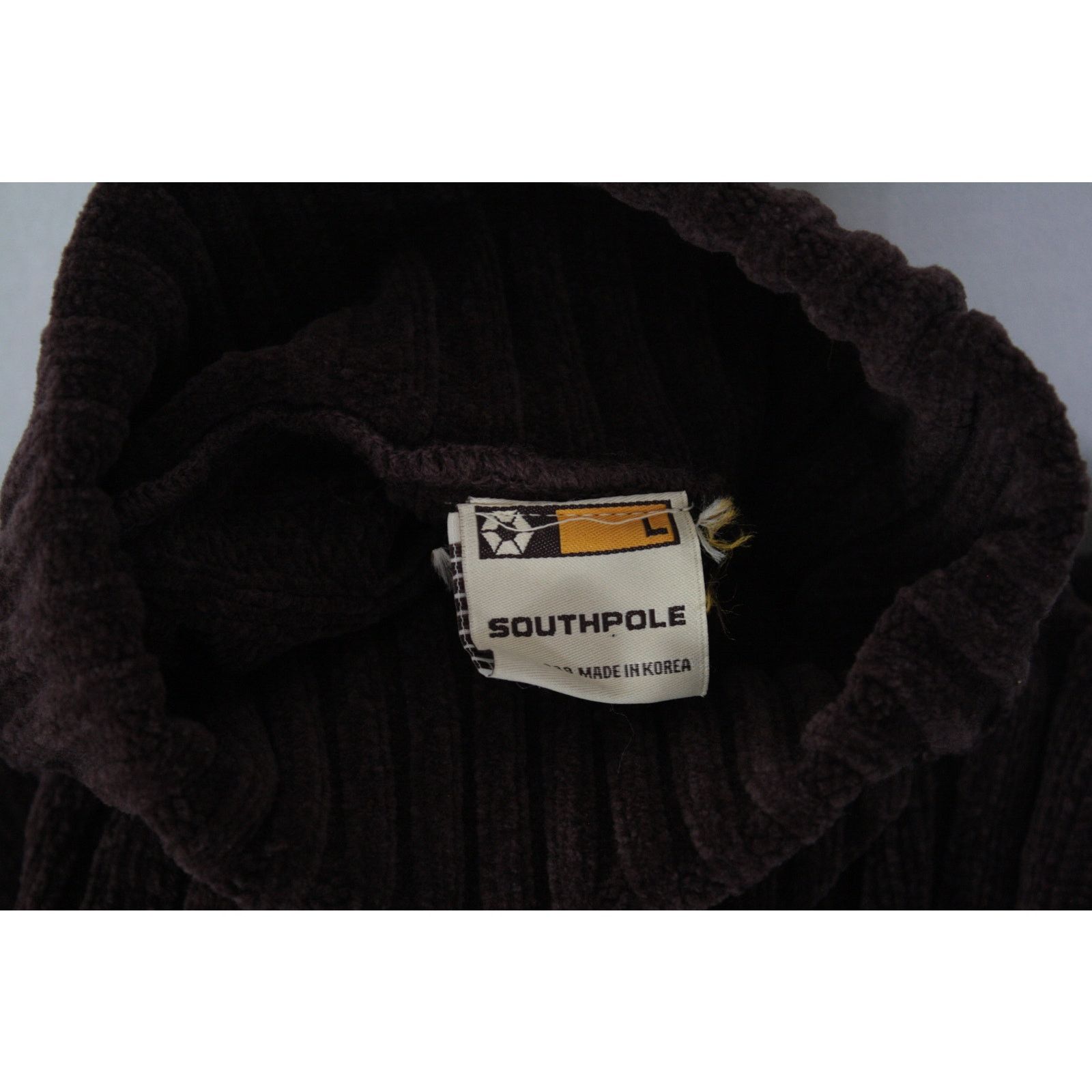 Southpole × Vintage NWT Vintage Southpole Brown Ribbed Turtleneck Knit Sweater Size US L / EU 52-54 / 3 - 7 Thumbnail