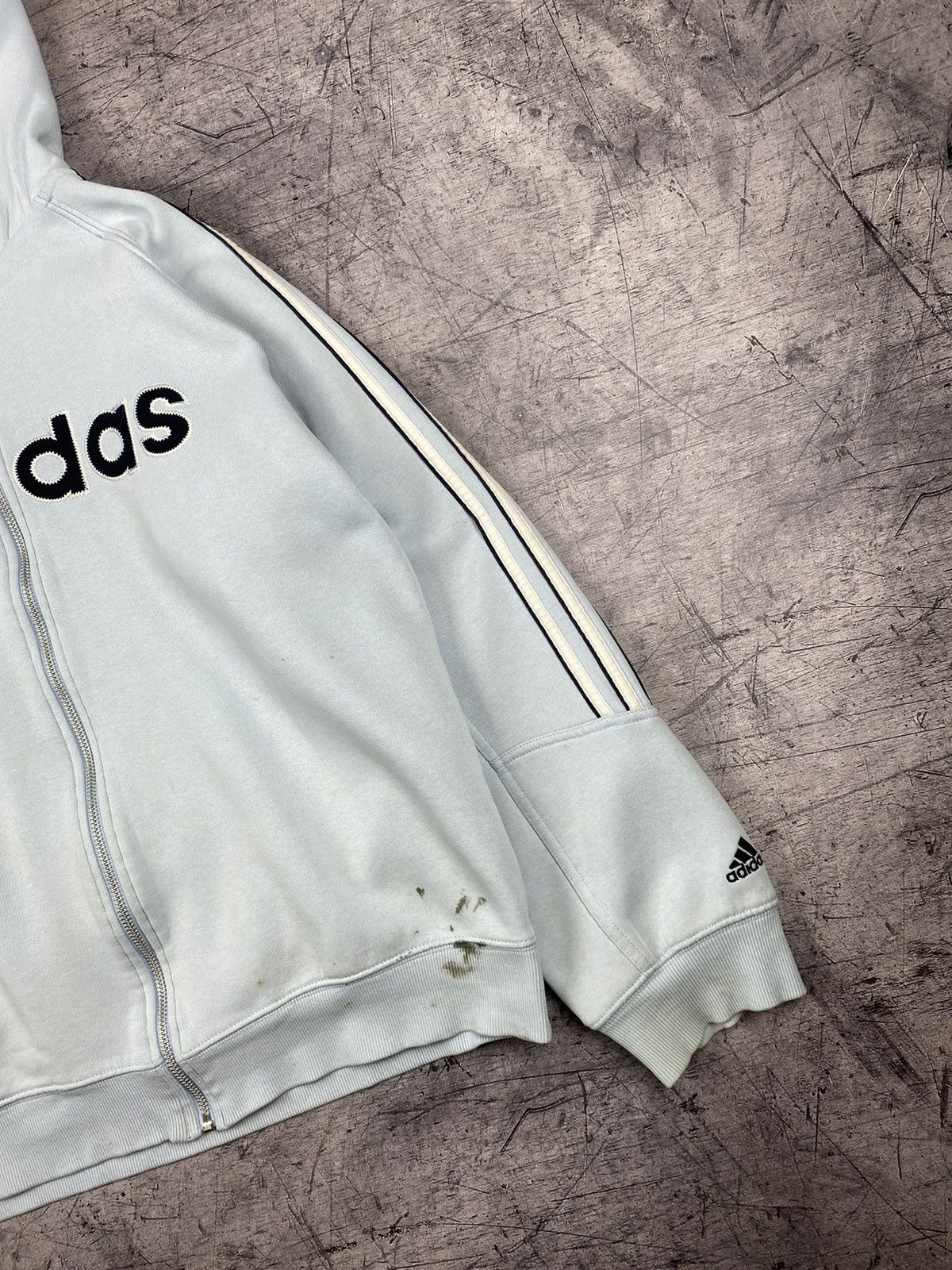 Adidas Vintage 00s Adidas Big Logo Dissected Baby Blue Hoodie Y2K Size US S / EU 44-46 / 1 - 4 Thumbnail