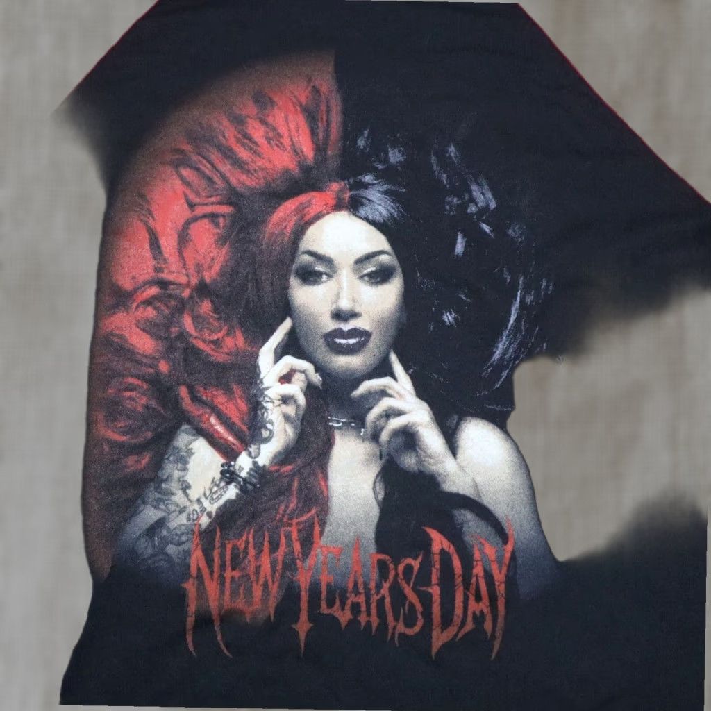 ASH New Years Day Ash Costello Band T Shirt Goth Punk Black M Medium Women Size M / US 6-8 / IT 42-44 - 1 Thumbnail