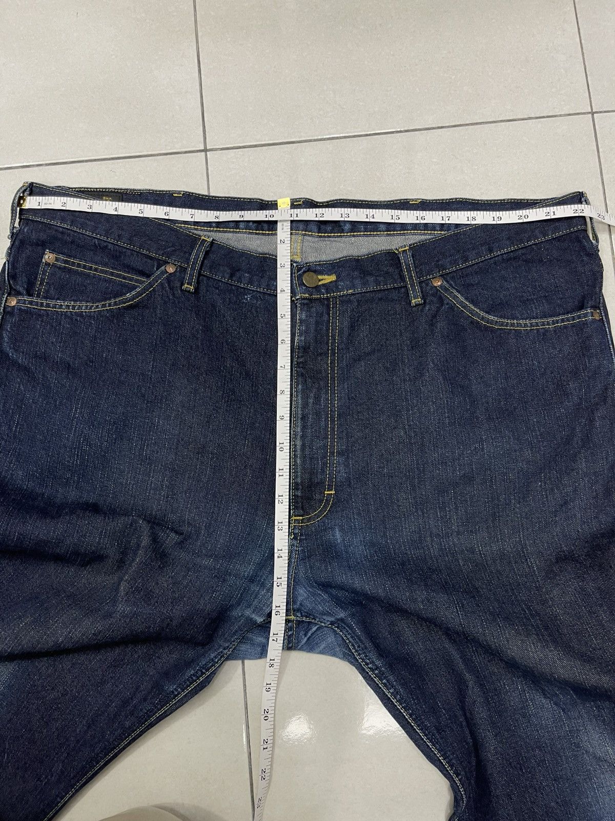 Lee Lee Riders Dark Wash Regular Fit Jeans - Distressed & Faded Size US 44 / EU 60 - 12 Thumbnail