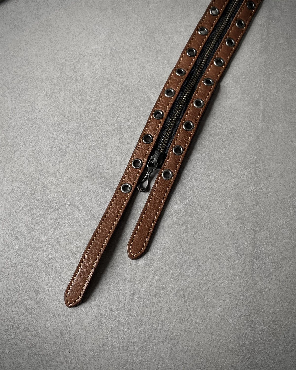 Nicole Club Nicole Club For Men Zipper Leather Belt Size ONE SIZE - 6 Thumbnail