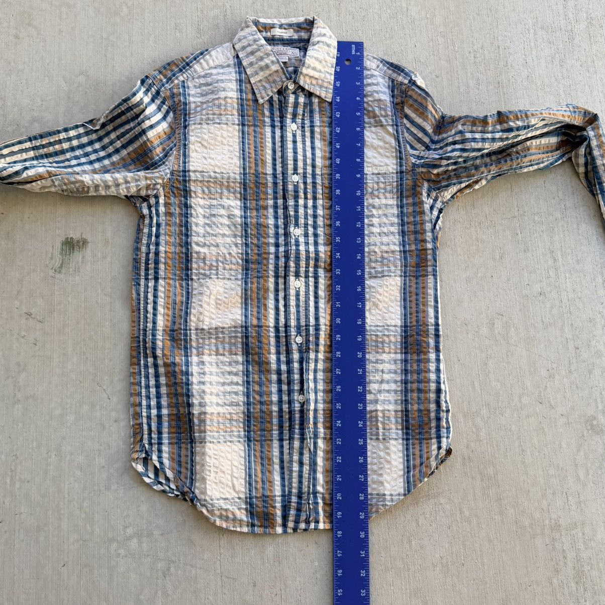 Wallace & Barnes Wallace & Barnes Button Shirt Seersucker Size XS Classic Size US XS / EU 42 / 0 - 5 Thumbnail