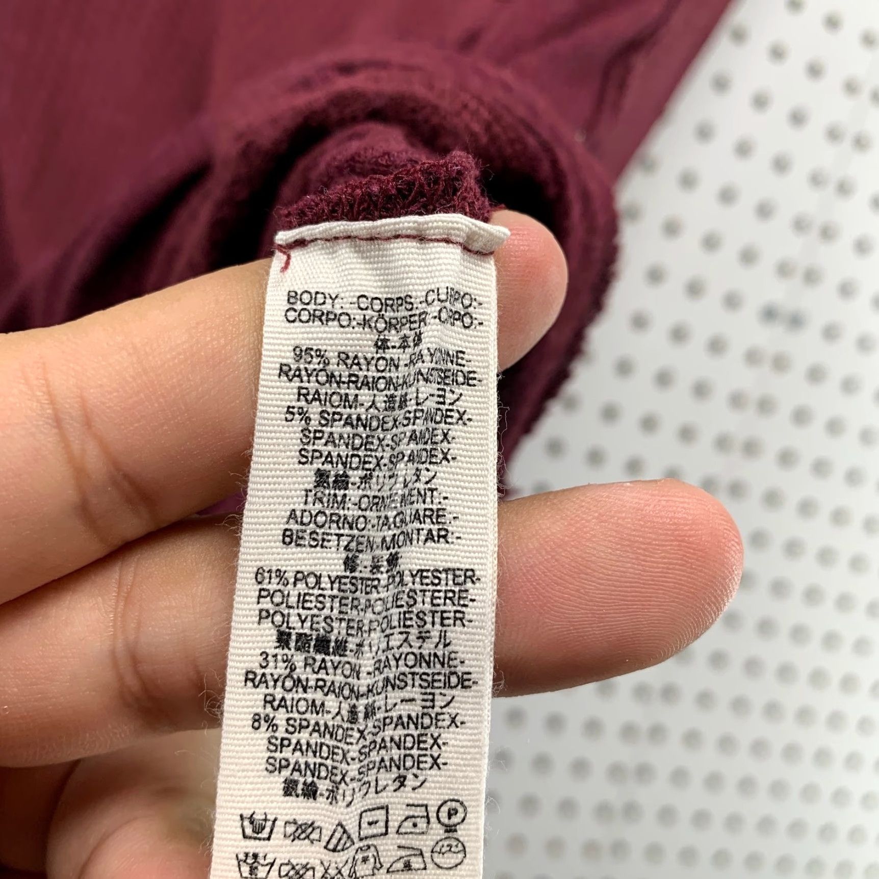 Free People Free People Rib Trim Thermal Top Women Small Burgundy Casual V-Neck Long Sleeve Red Size S / US 4 / IT 40 - 6 Thumbnail