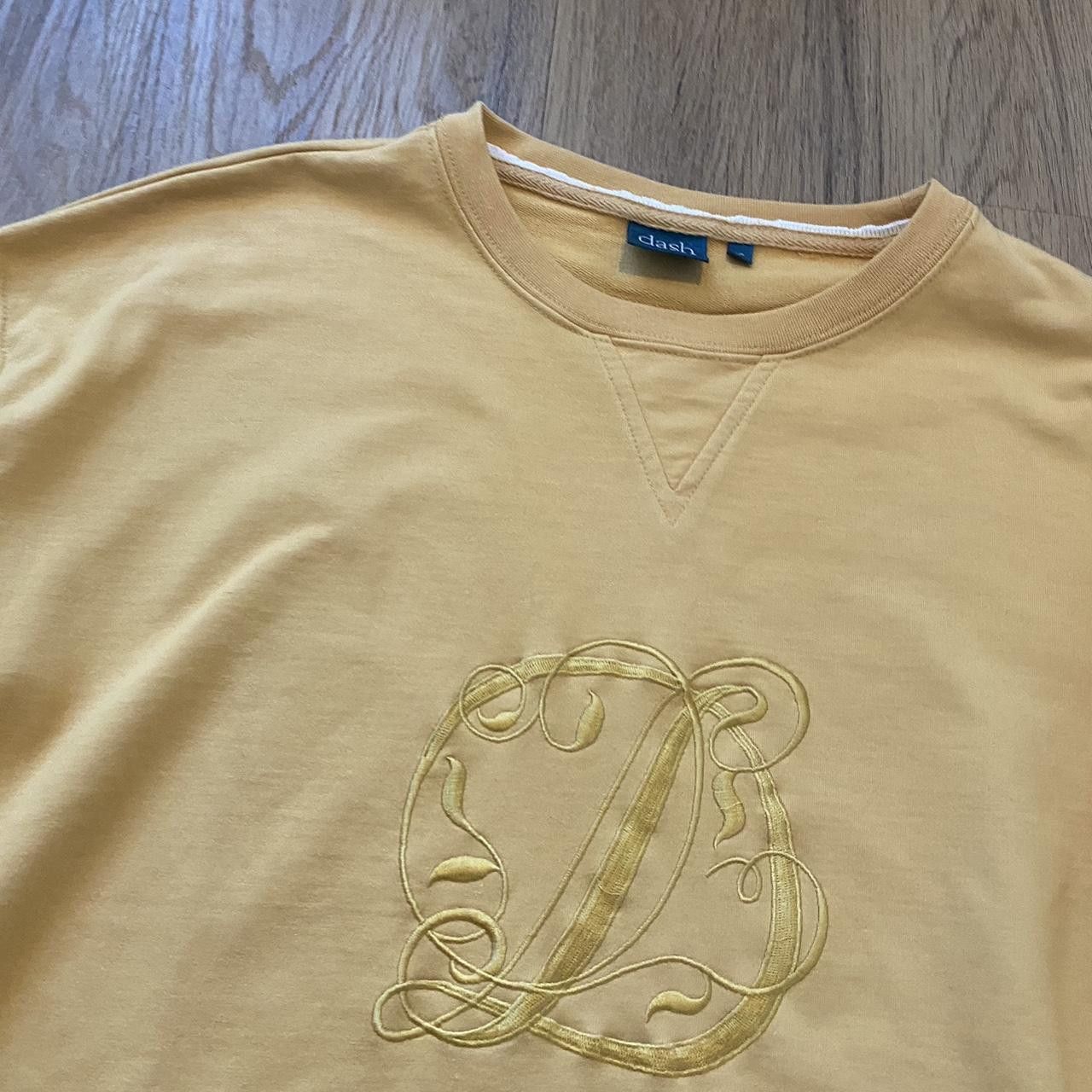 Other Yellow vintage embroidered logo sweatshirt Boxy 90s Size US L / EU 52-54 / 3 - 2 Thumbnail