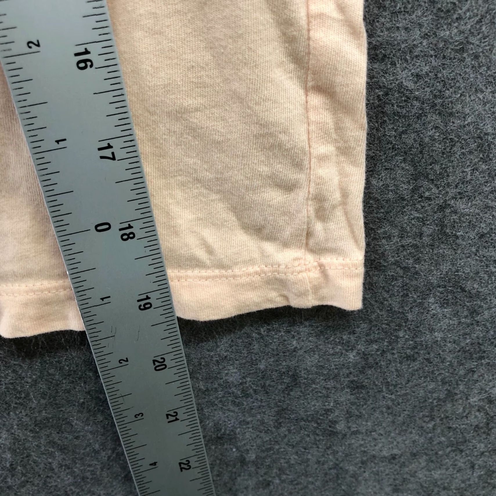 J.Crew VINTAGE? No. J. Crew Broken In Green Spaced T Shirt Womens S Short Sleeve Peach Crewneck Crop Size S / US 4 / IT 40 - 7 Thumbnail