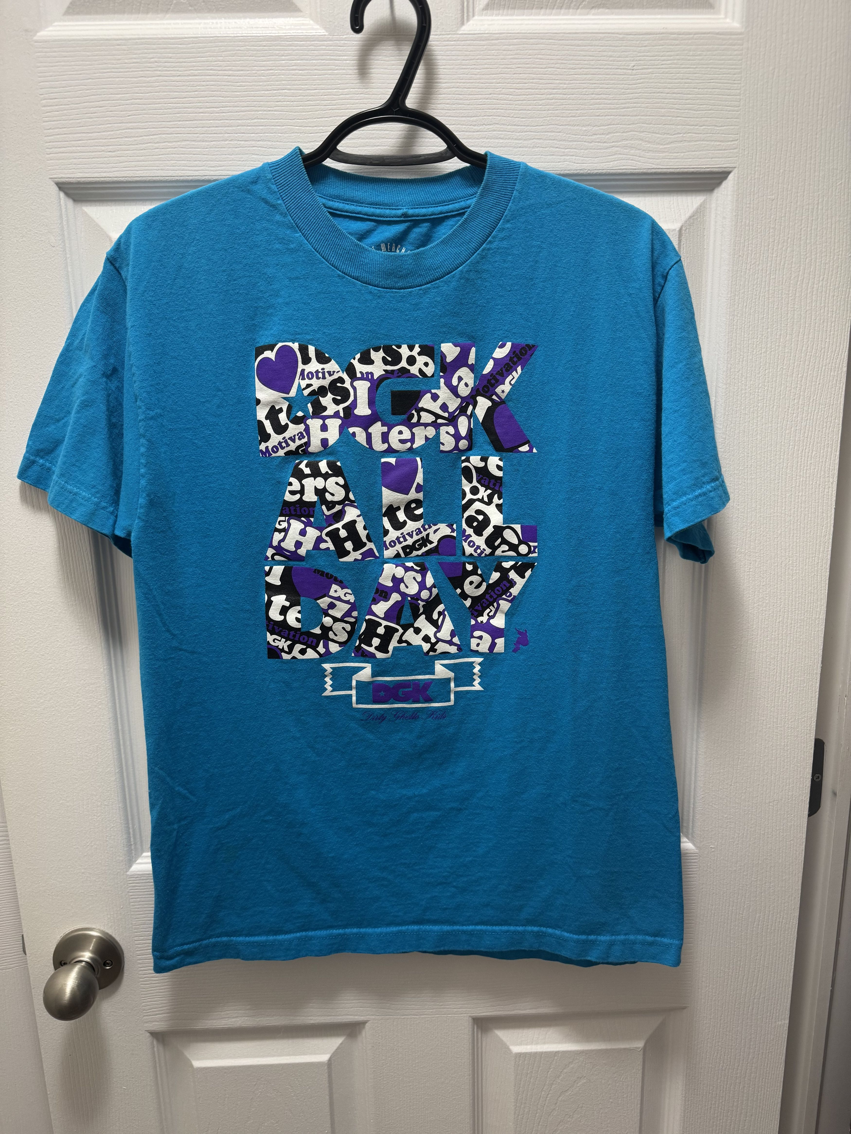 Actual Hate DKG I love Haters Kayo Vintage Skater Skateboard Shirt Blue Size US M / EU 48-50 / 2 - 1 Thumbnail